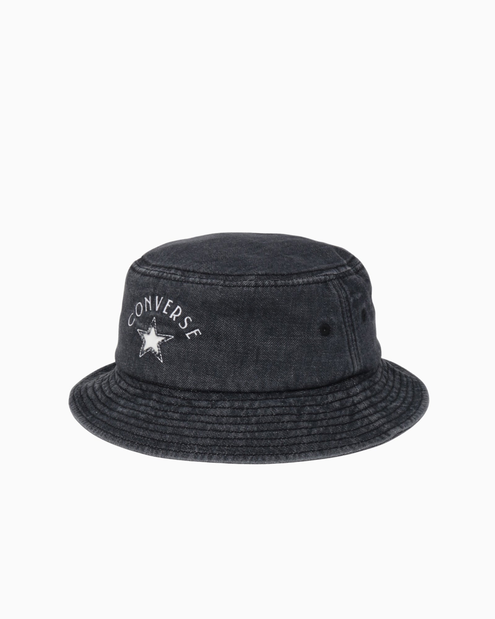 WASHED DENIM BUCKET (ブラック)– コンバース オンライン