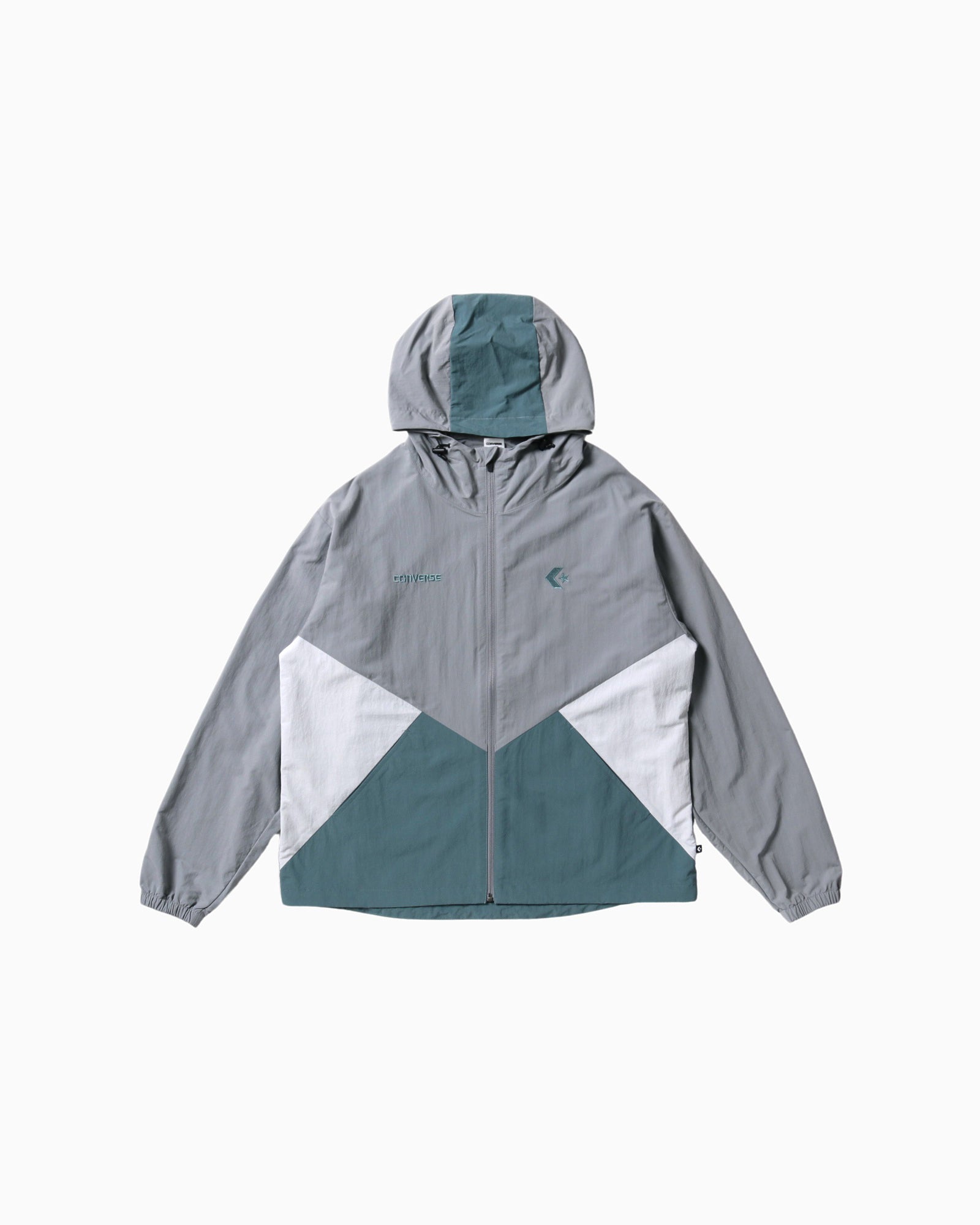 COLOR BLOCK WOVEN JACKET (グレーマルチ)– コンバース