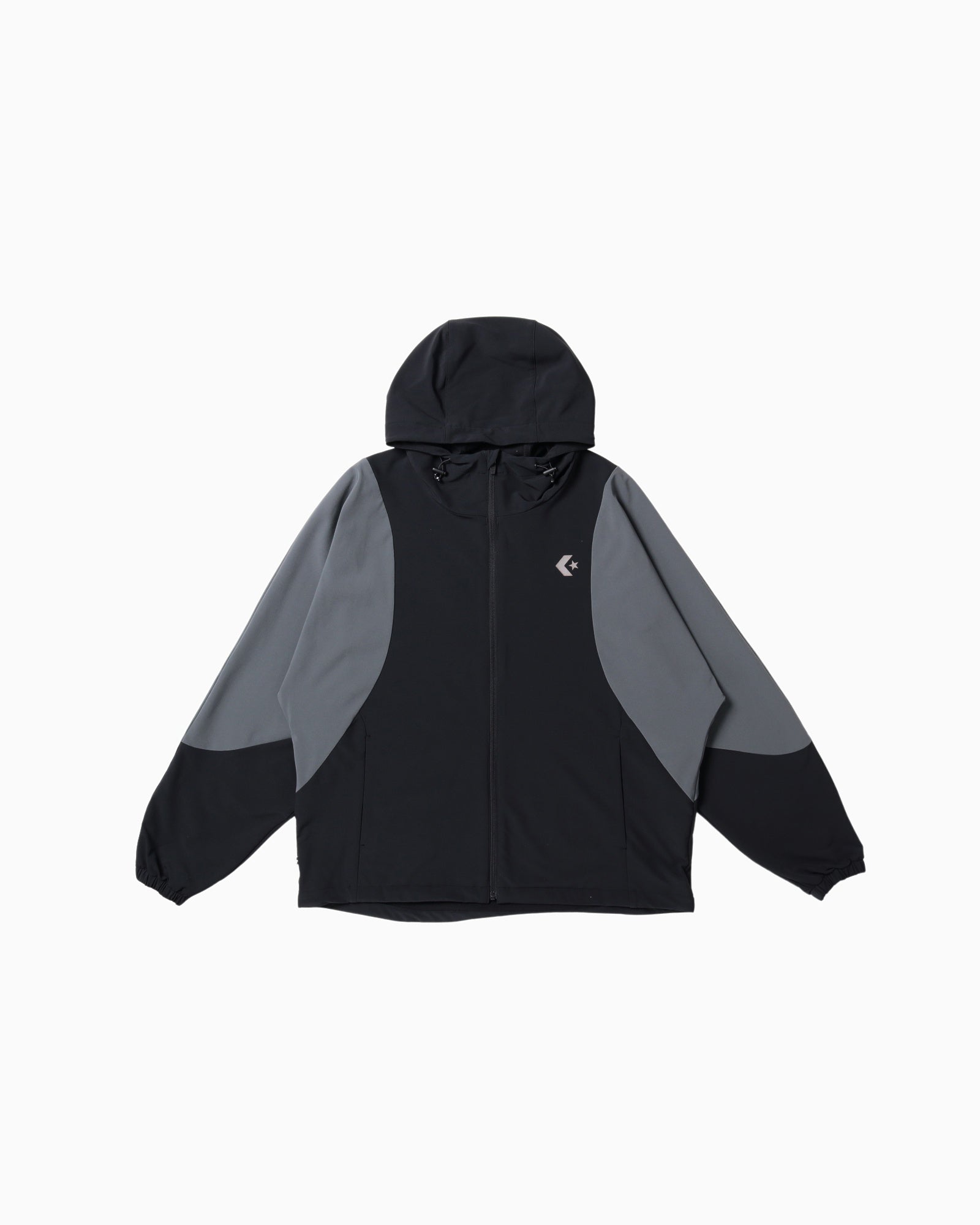 こんこん COL BLOCK WOVEN JACKET MENS (ブラック/チャコール)– コンバース