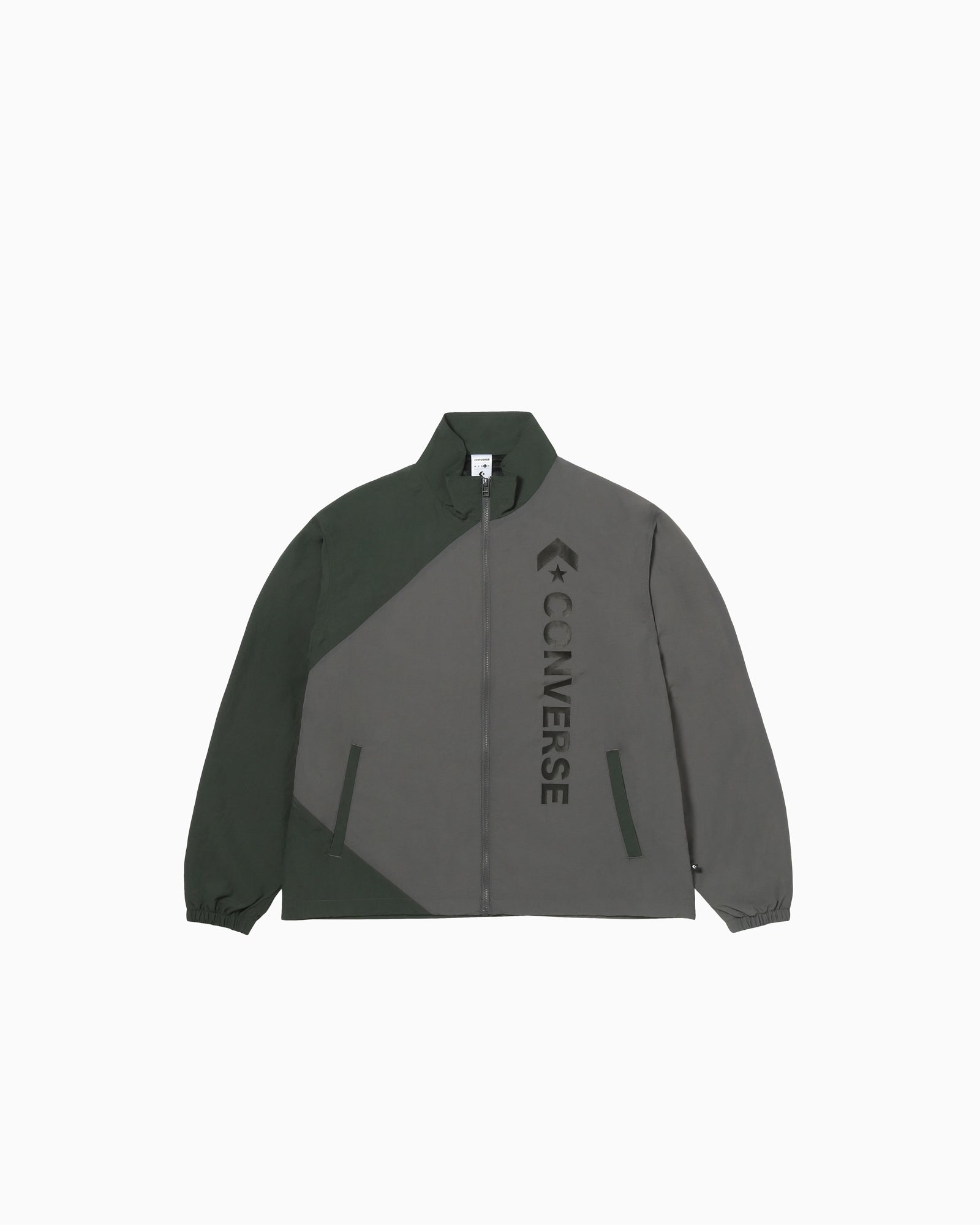 こん CS COL BLOCK JACKET MENS (ダークグリーン/チャコール)– コンバース