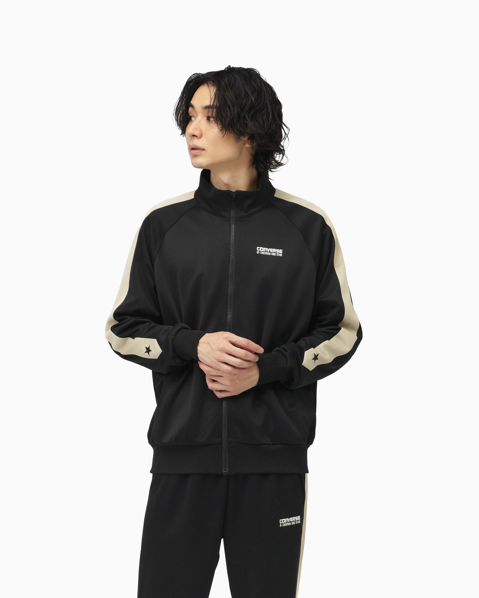 CS LINE TRACK JACKET MENS (ブラック)– コンバース オンライン