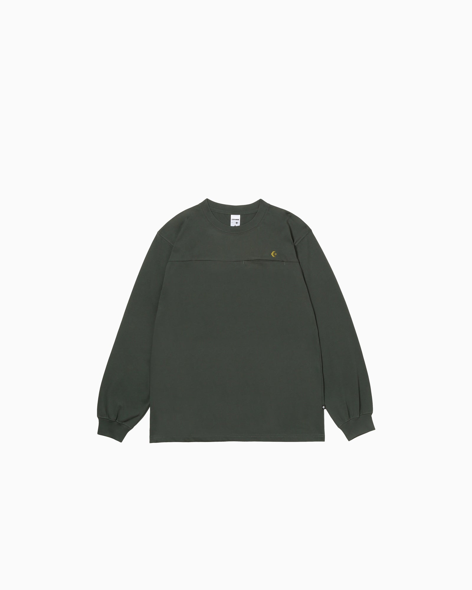 CHEST PK STAR PT LS TEE MENS (ダークグリーン)– コンバース
