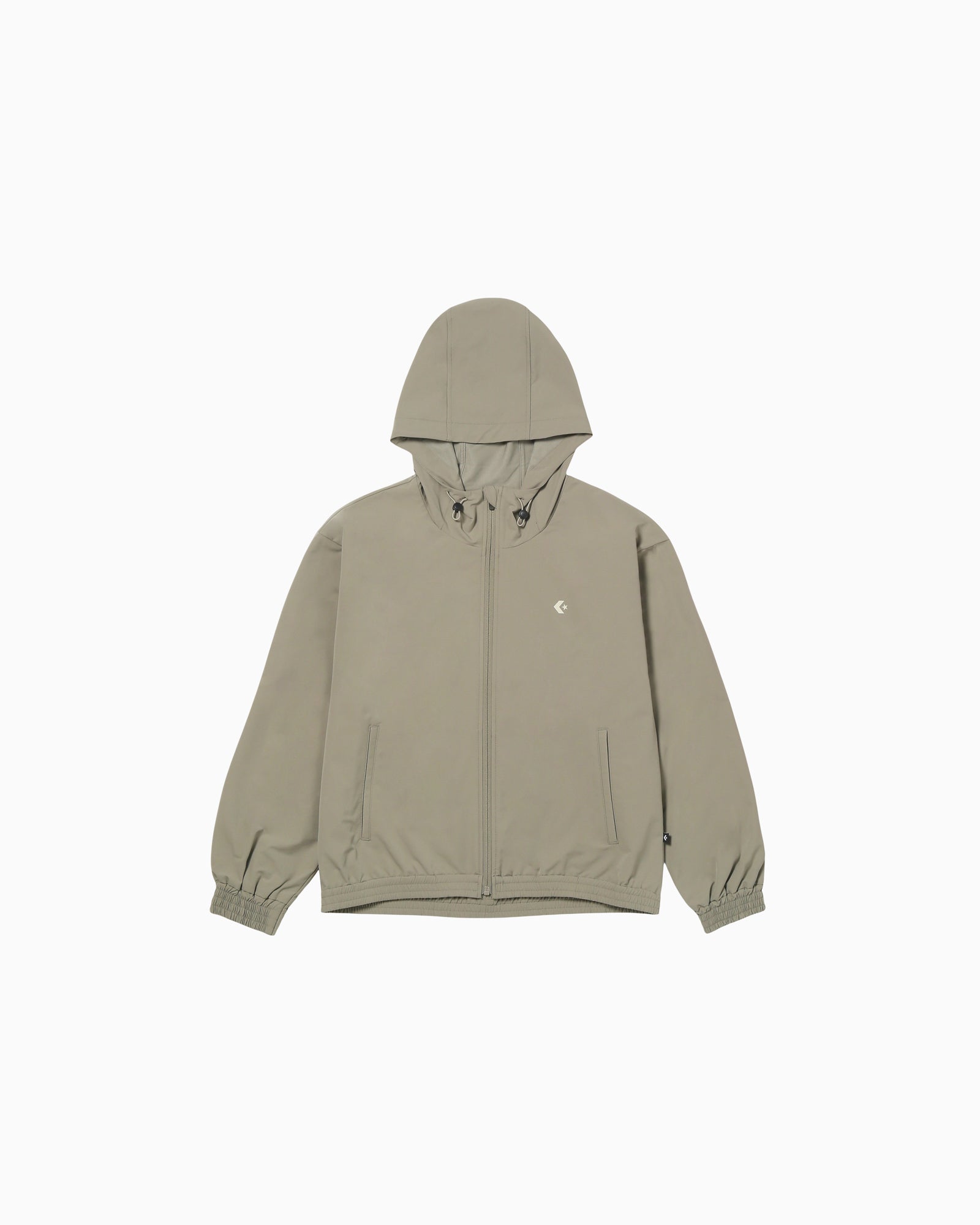 DOUBLE WEAVE BACK LOGO JACKET LADIES (グレージュ)– コンバース