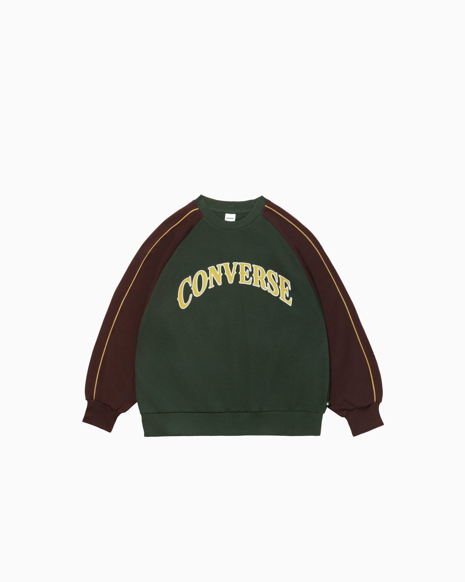 COLOR BLOCK SWEAT CREW TOP LADIES (ダークグリーン)– コンバース