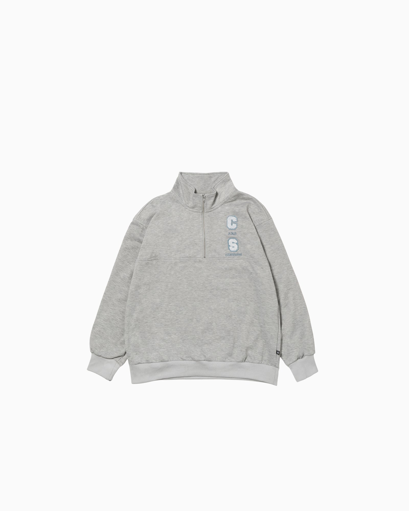 CHENILLE HALF ZIP TOP L (ライト杢グレー)– コンバース オンライン
