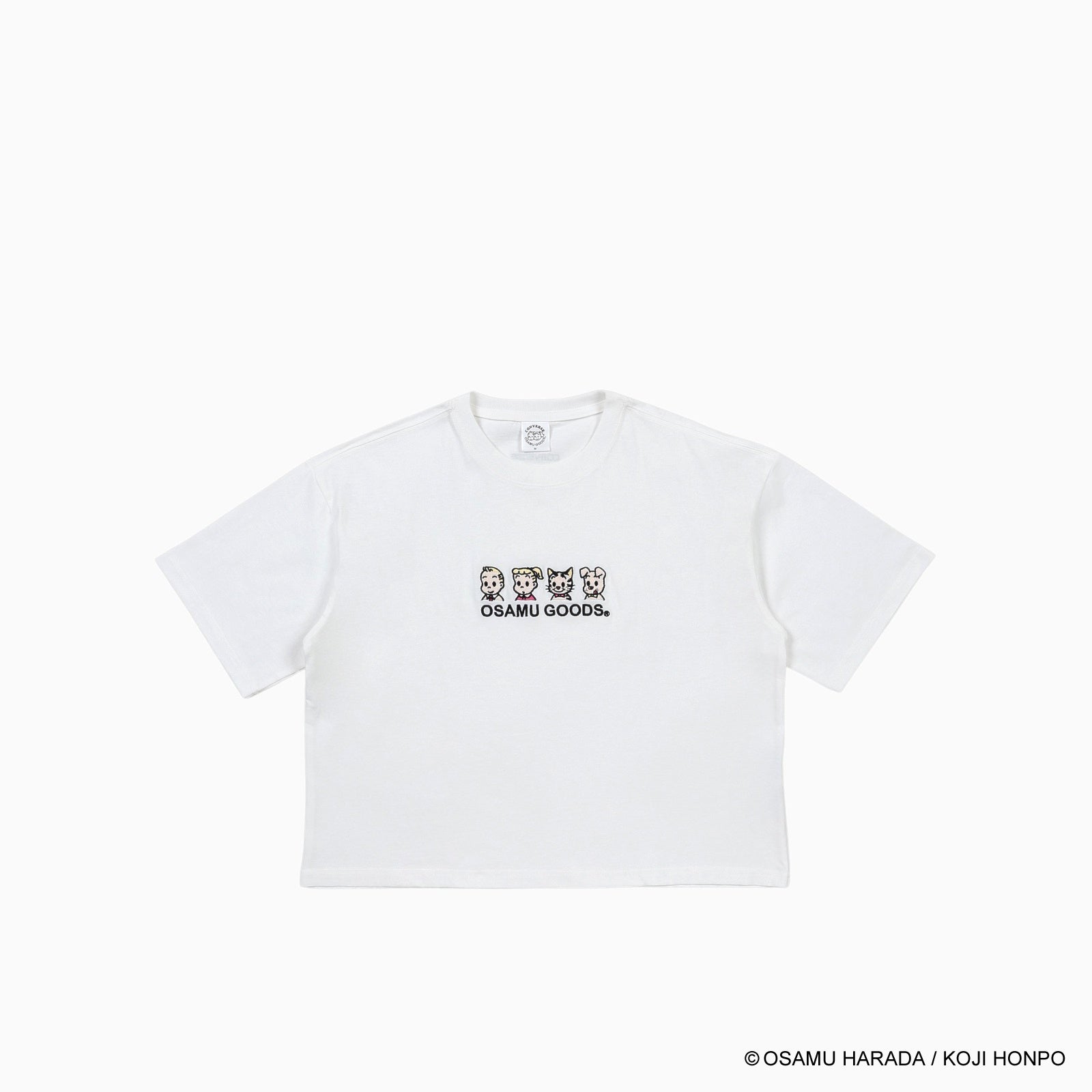 CV天竺フロントEMB S/S T-shirts / OSAMU GOODS (ホワイト