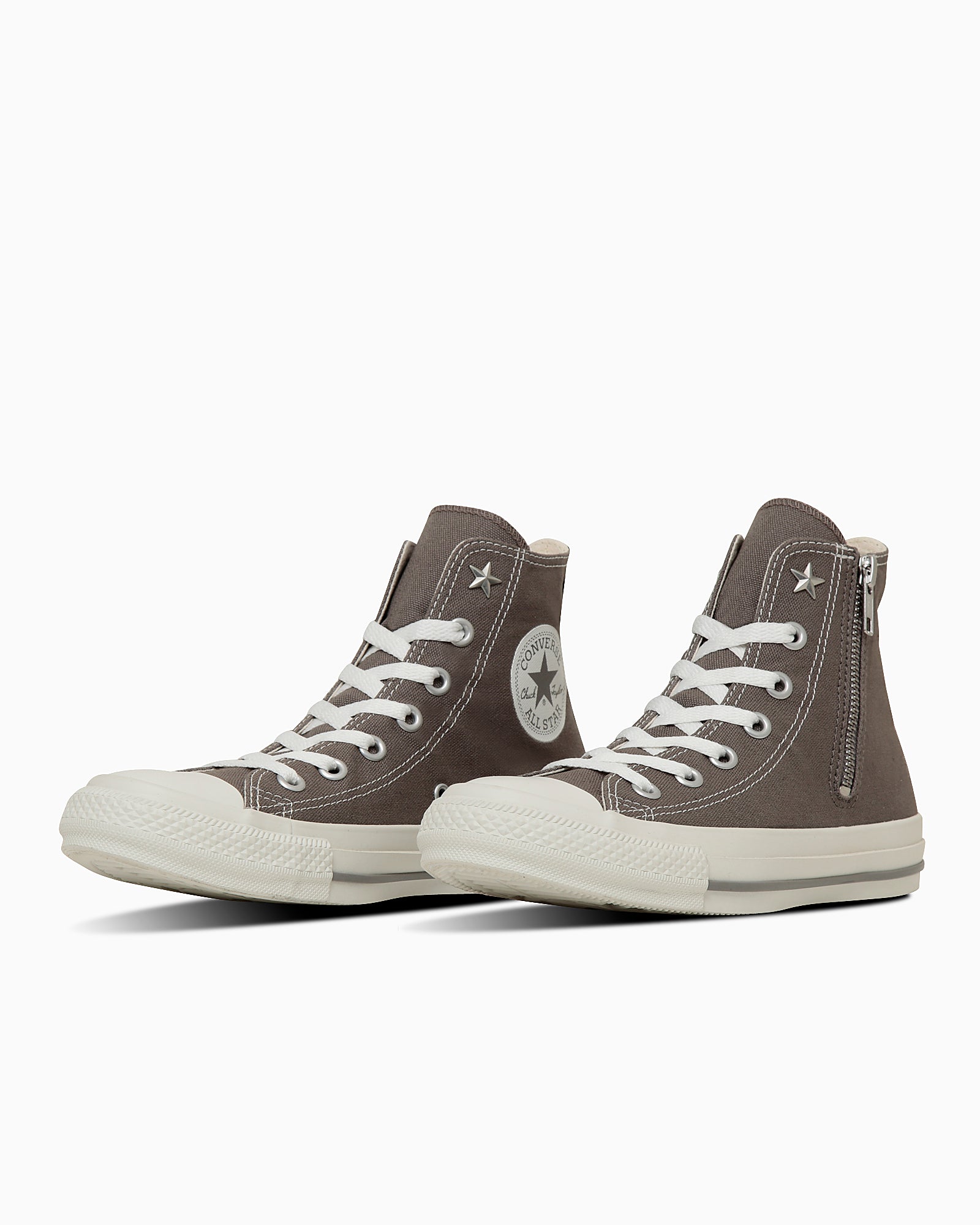 CONVERSE ベージュ ジッパー付きロングブーツ CONVERSE ALL STAR コンバース ロングブーツスニーカー - メルカリ