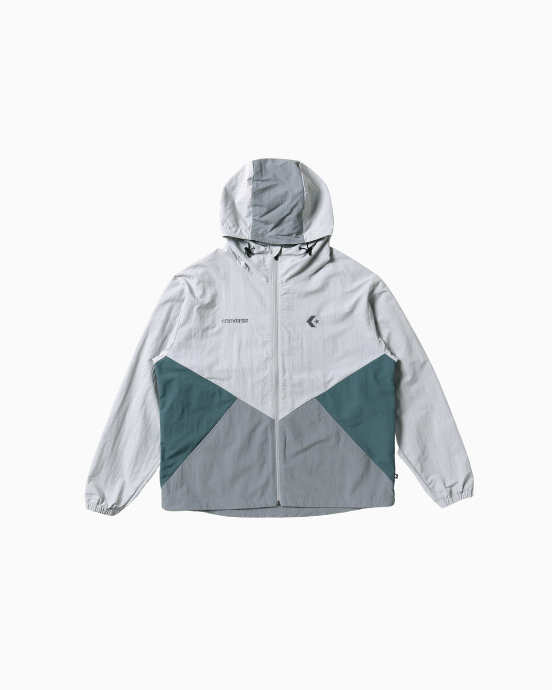 BASEMARKグレー フリースコート 青いライン COLOR BLOCK WOVEN JACKET (アイスグレーマルチ)– コンバース