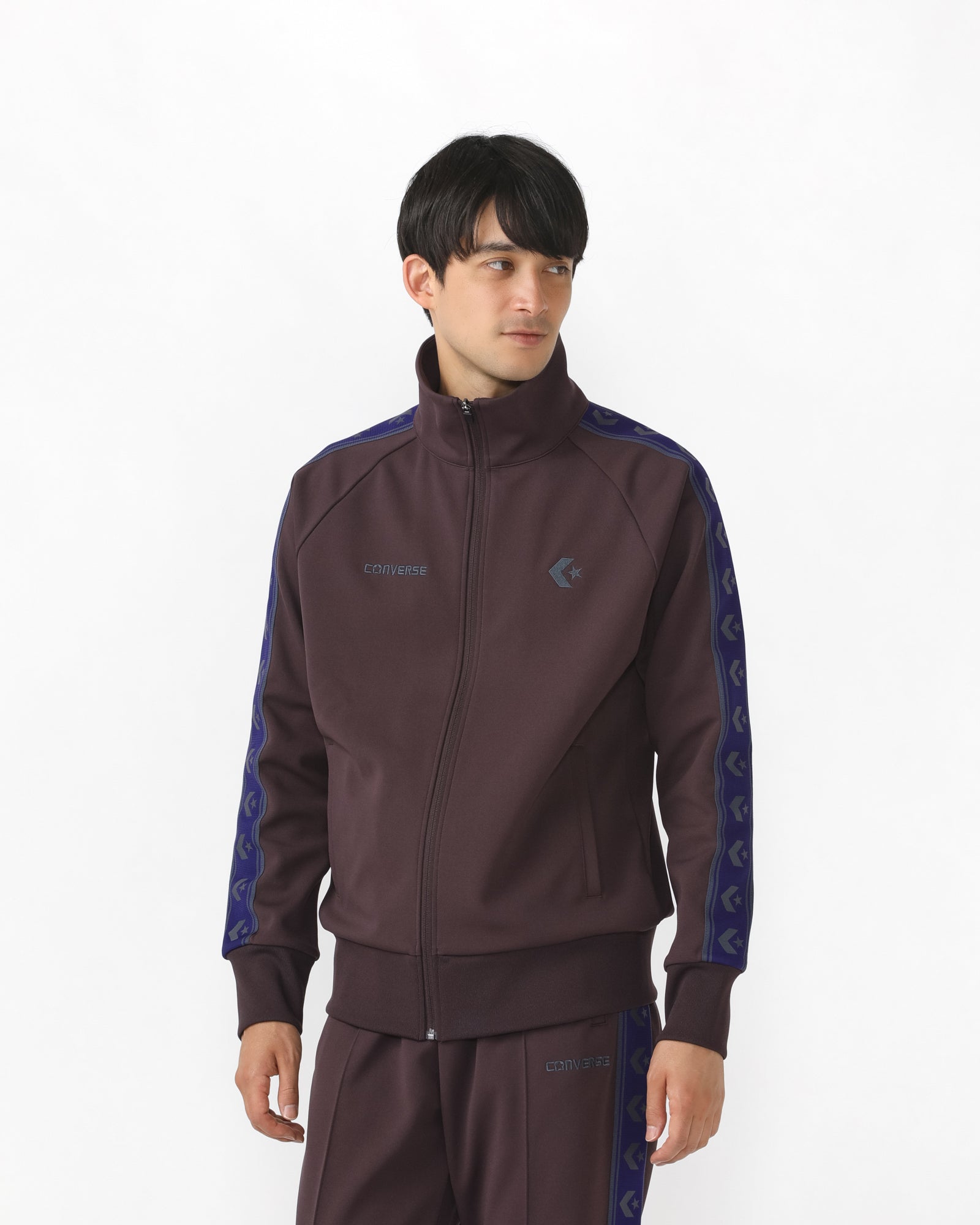 CONVERSE パープル ジップアップジャケット 90s CONVERSE パープル ジップアップジャケット - メルカリ