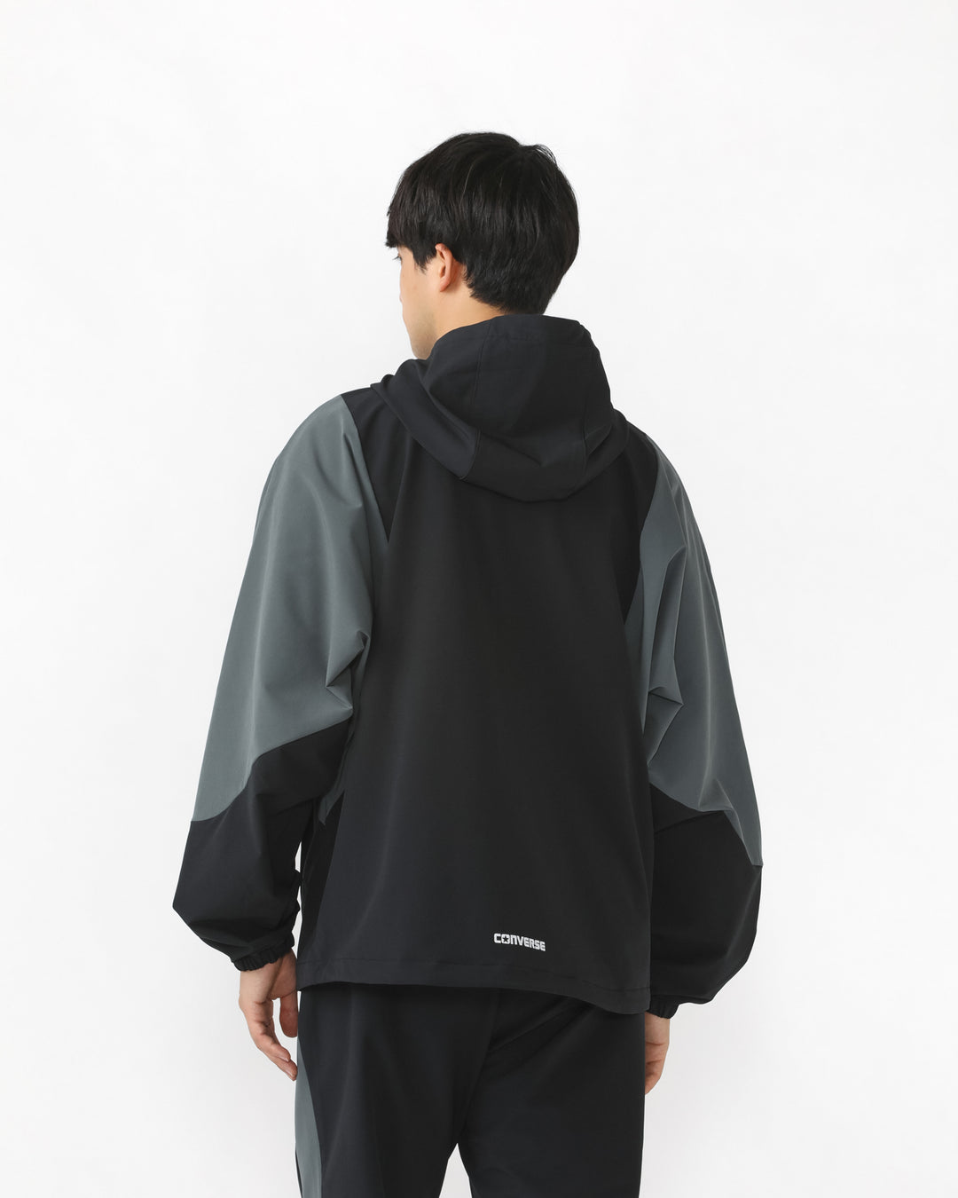 COL BLOCK WOVEN JACKET MENS (ブラック/チャコール)– コンバース