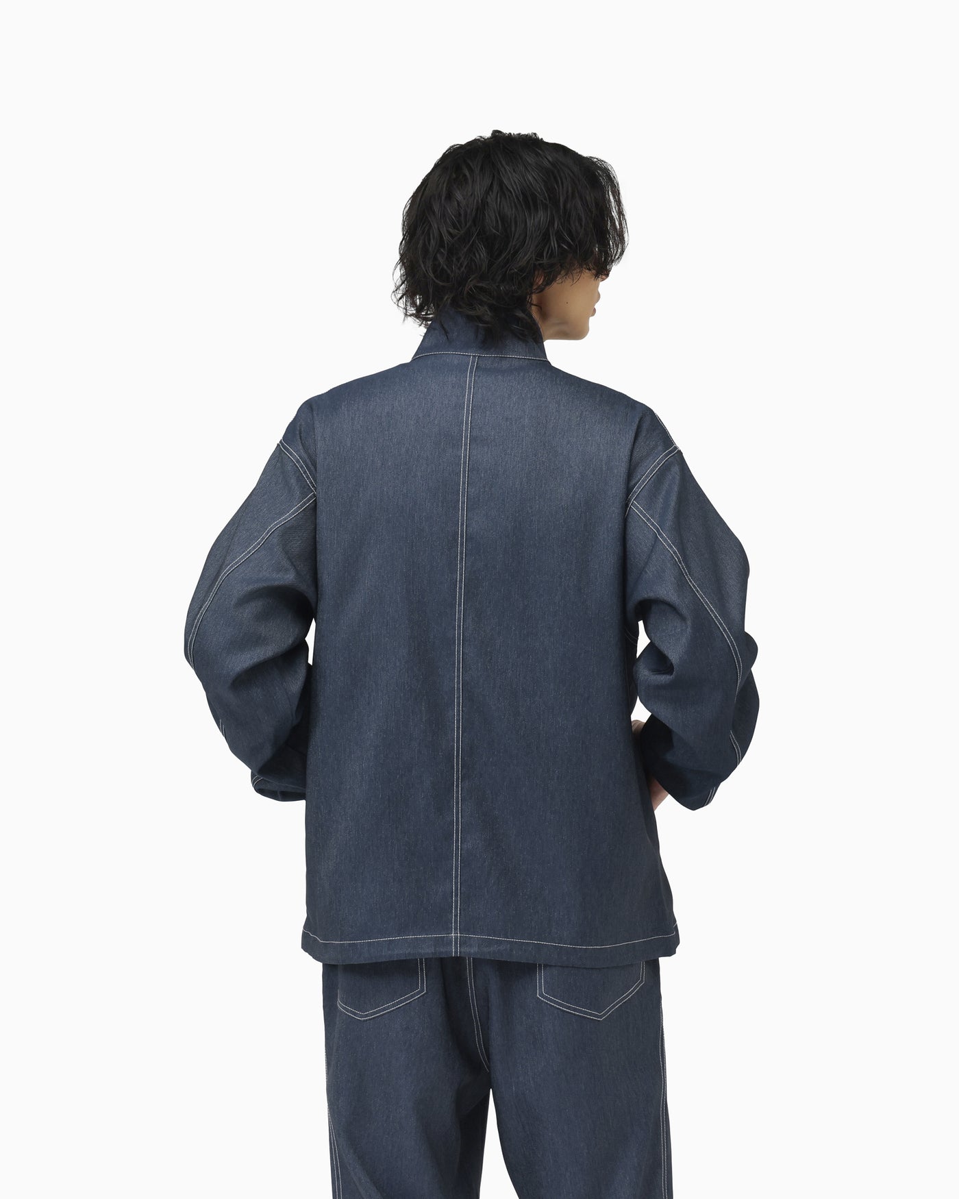 SYNTHETIC DENIM JACKET MENS
