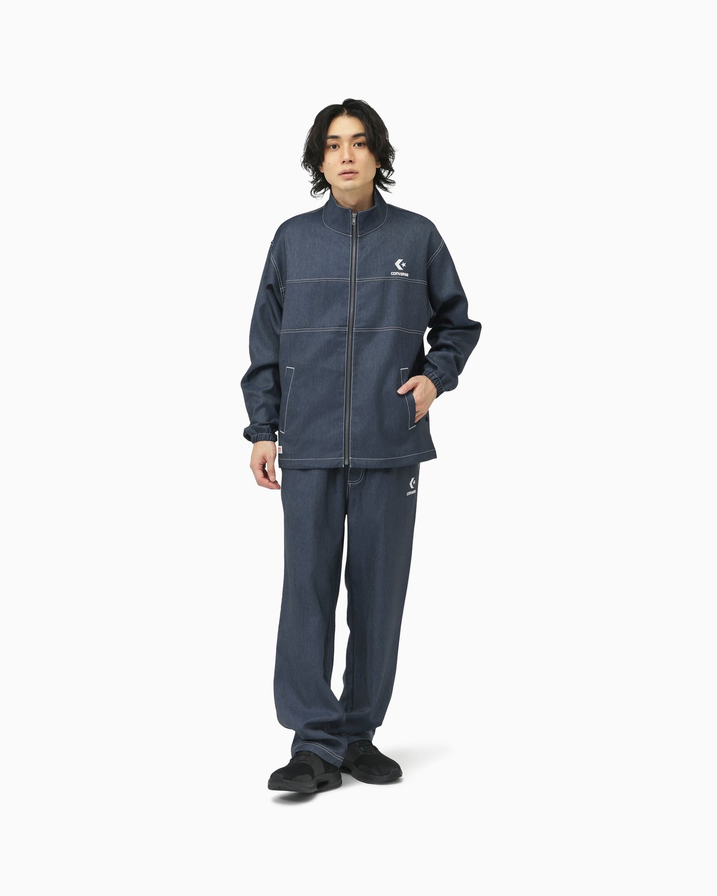 SYNTHETIC DENIM JACKET MENS