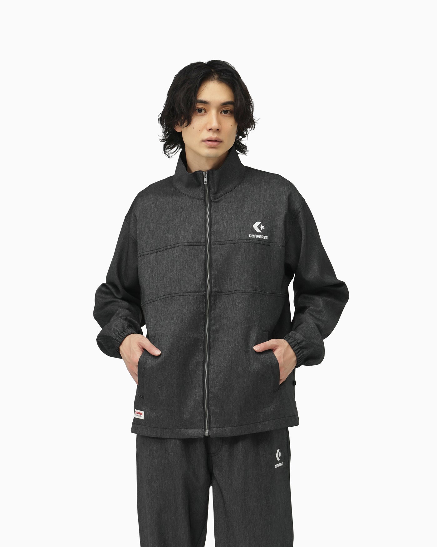 SYNTHETIC DENIM JACKET MENS