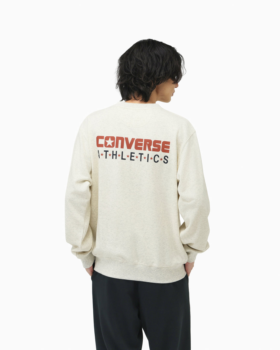 ATHLETICS PT SWEAT CREW TOP MENS (杢オートミール)– コンバース