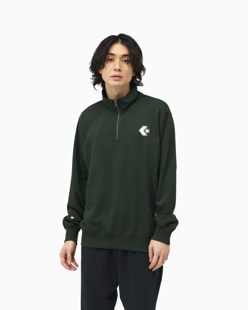 CHENILLE HALF ZIP TOP MENS (ダークグリーン)– コンバース オンライン