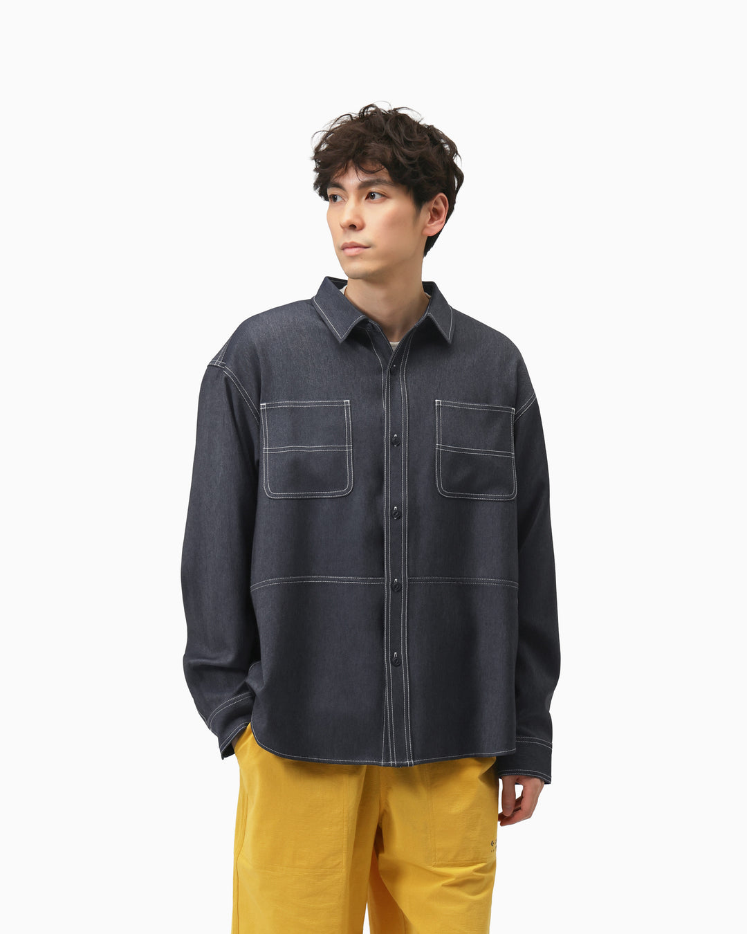 SYNTHETIC DENIM SHIRT M (ネイビー)– コンバース オンライン ショップ