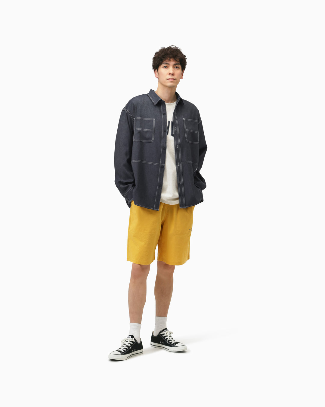 SYNTHETIC DENIM SHIRT M (ネイビー)– コンバース オンライン ショップ