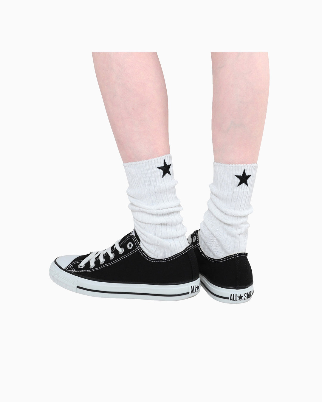 CV STANDARD SOCKS HI (ブラック／オフホワイト)– コンバース