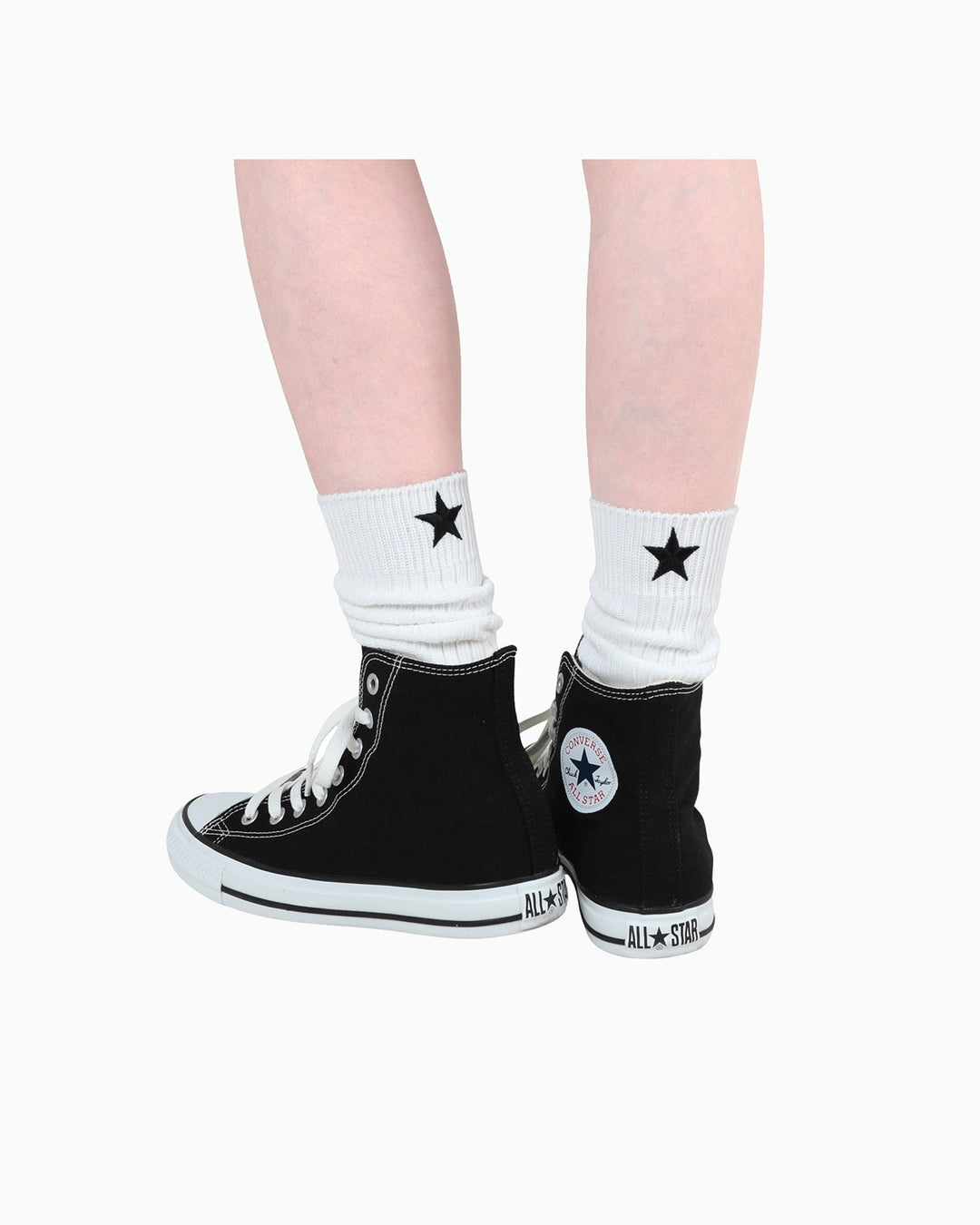 CV STANDARD SOCKS HI (ブラック／オフホワイト)– コンバース
