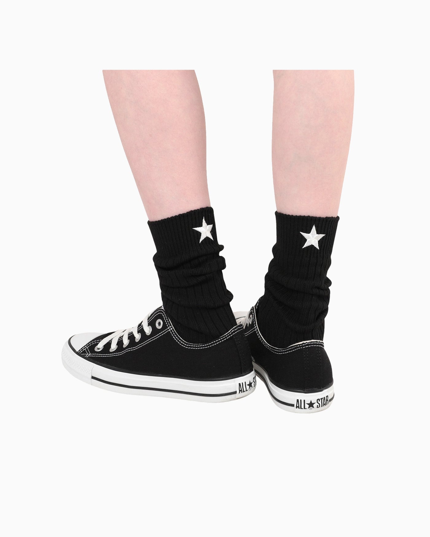 CV STANDARD SOCKS HI (ブラック／オフホワイト)– コンバース