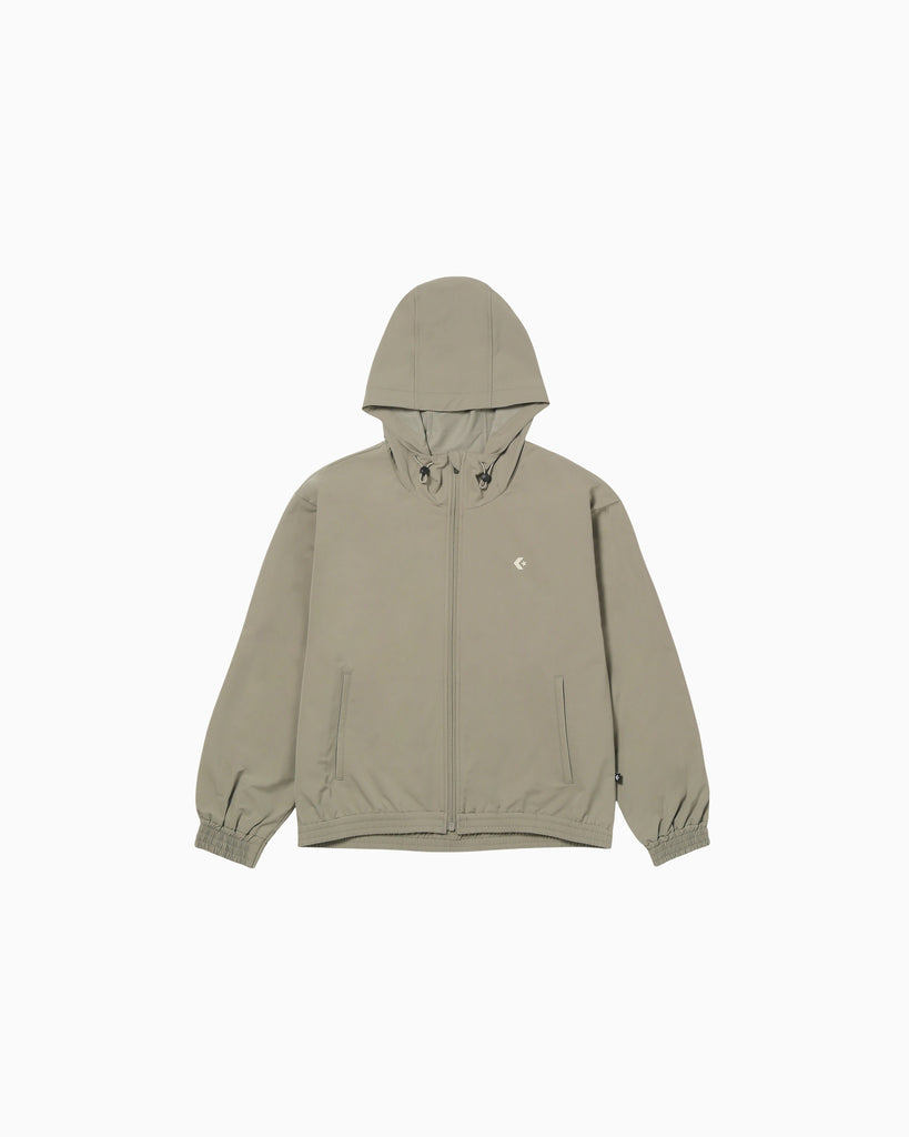DOUBLE WEAVE BACK LOGO JACKET LADIES (グレージュ)– コンバース