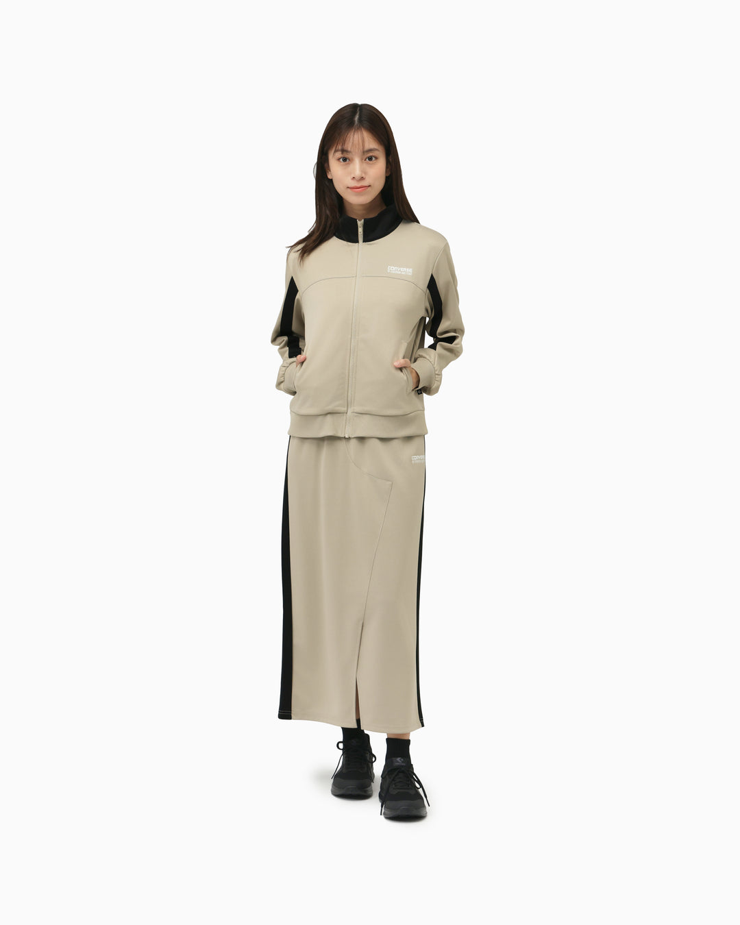 CS LINE TRACK JACKET LADIES (ウォームグレー)– コンバース
