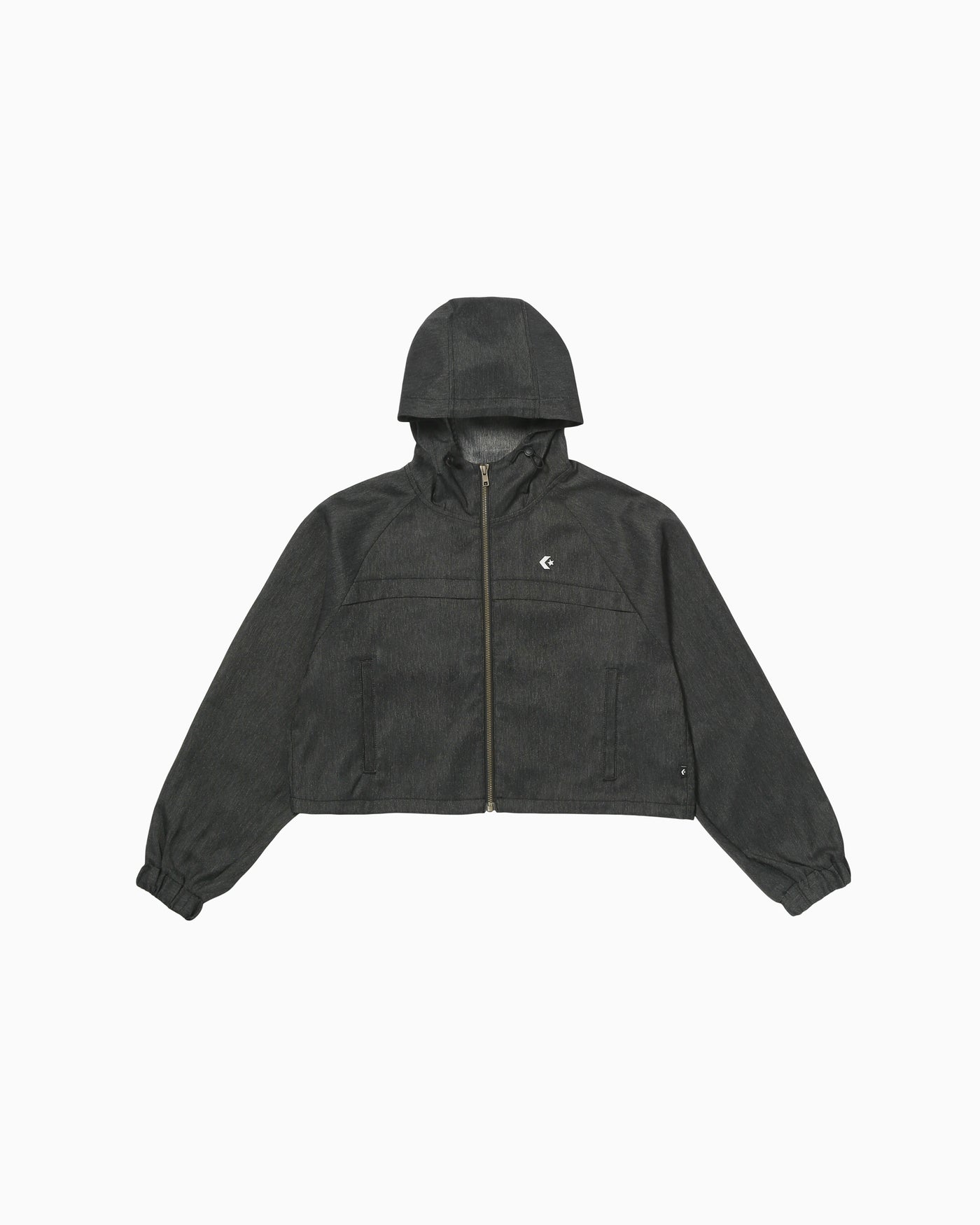 SYNTHETIC DENIM HOODED JACKET LADIES