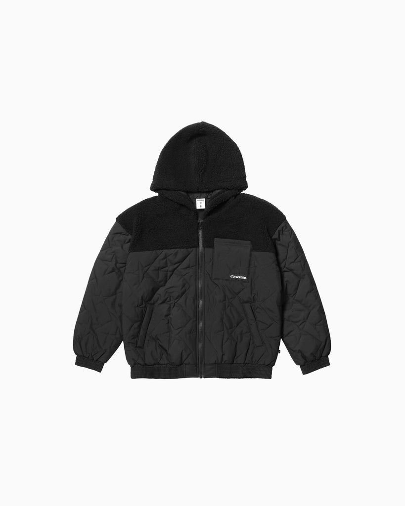 HYBRID CS QUILT HOODED JACKET LADIES (ブラック)– コンバース HYBRID CS QUILT HOODED JACKET LADIES (ブラック)– コンバース