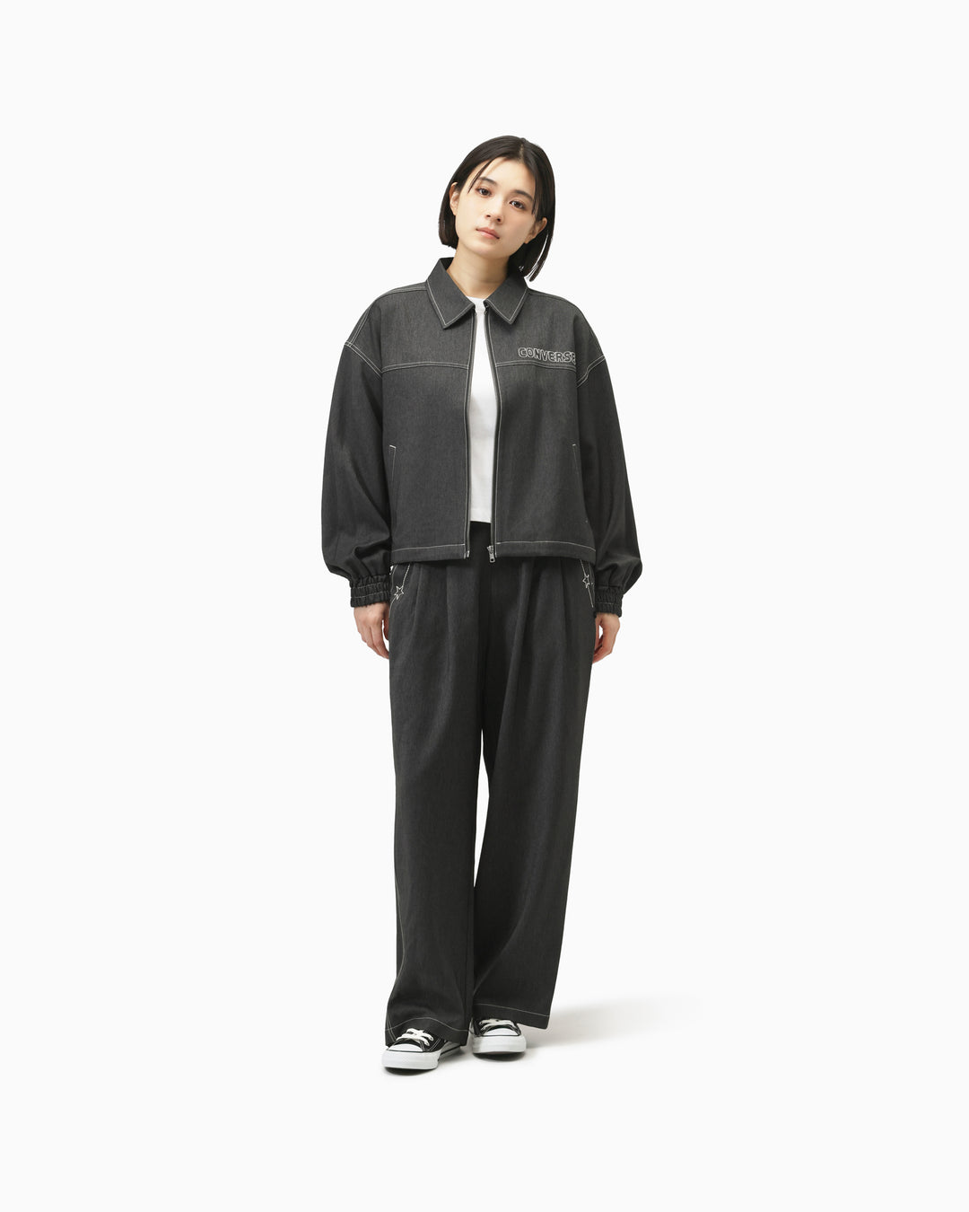 SYNTHETIC DENIM JACKET L (ブラック)– コンバース オンライン
