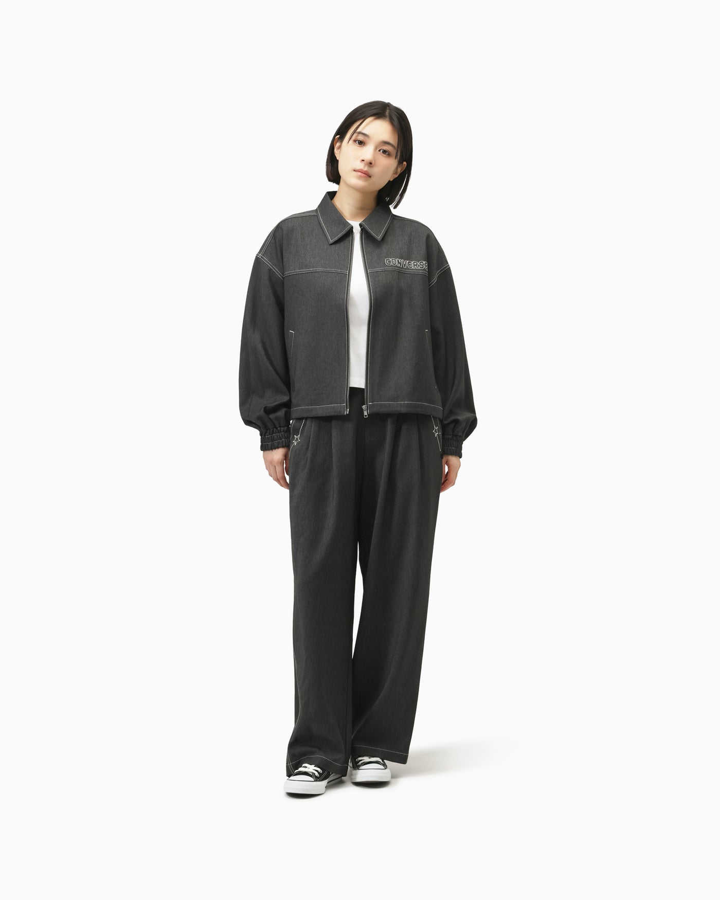 SYNTHETIC DENIM JACKET L (ブラック)– コンバース オンライン