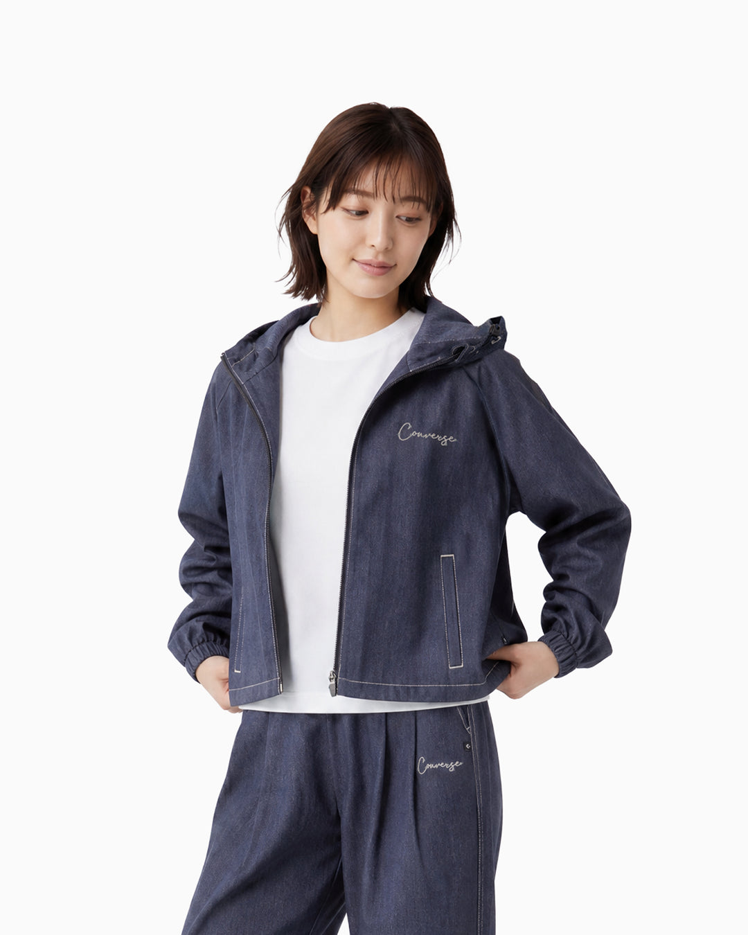 SYTIC DENIM ST EB HOODED JKT L (ダークネイビー)– コンバース