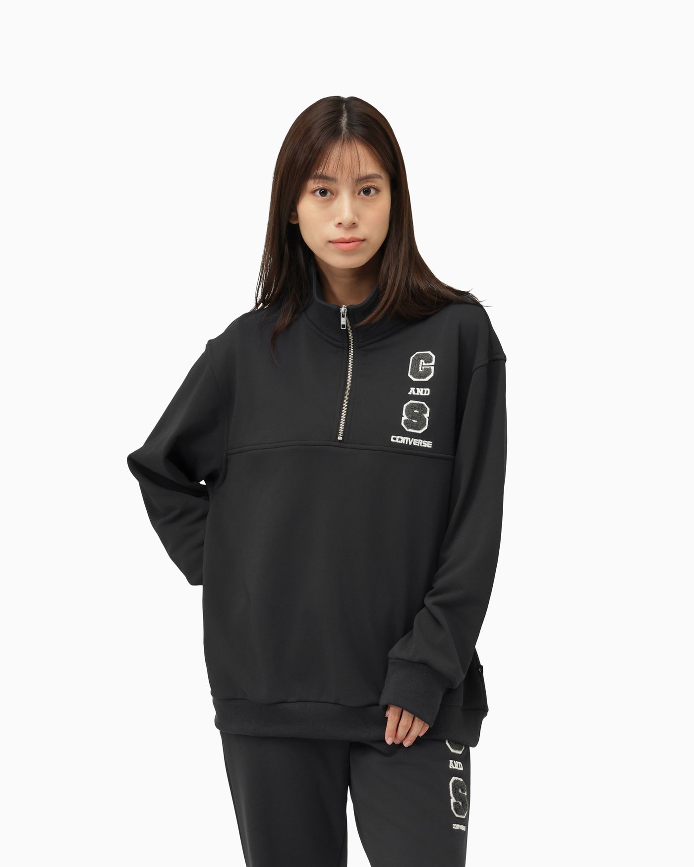 CHENILLE HALF ZIP TOP L