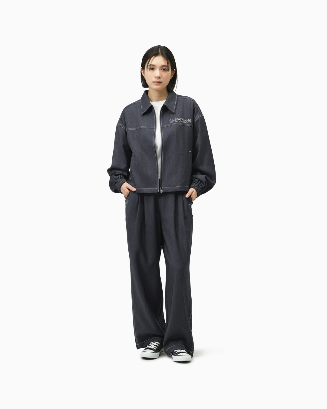 2点売り✨Living With Pants デニムつなぎ＋美品黒コンバース SYNTHETIC DENIM PANTS L (ネイビー)– コンバース オンライン ショップ