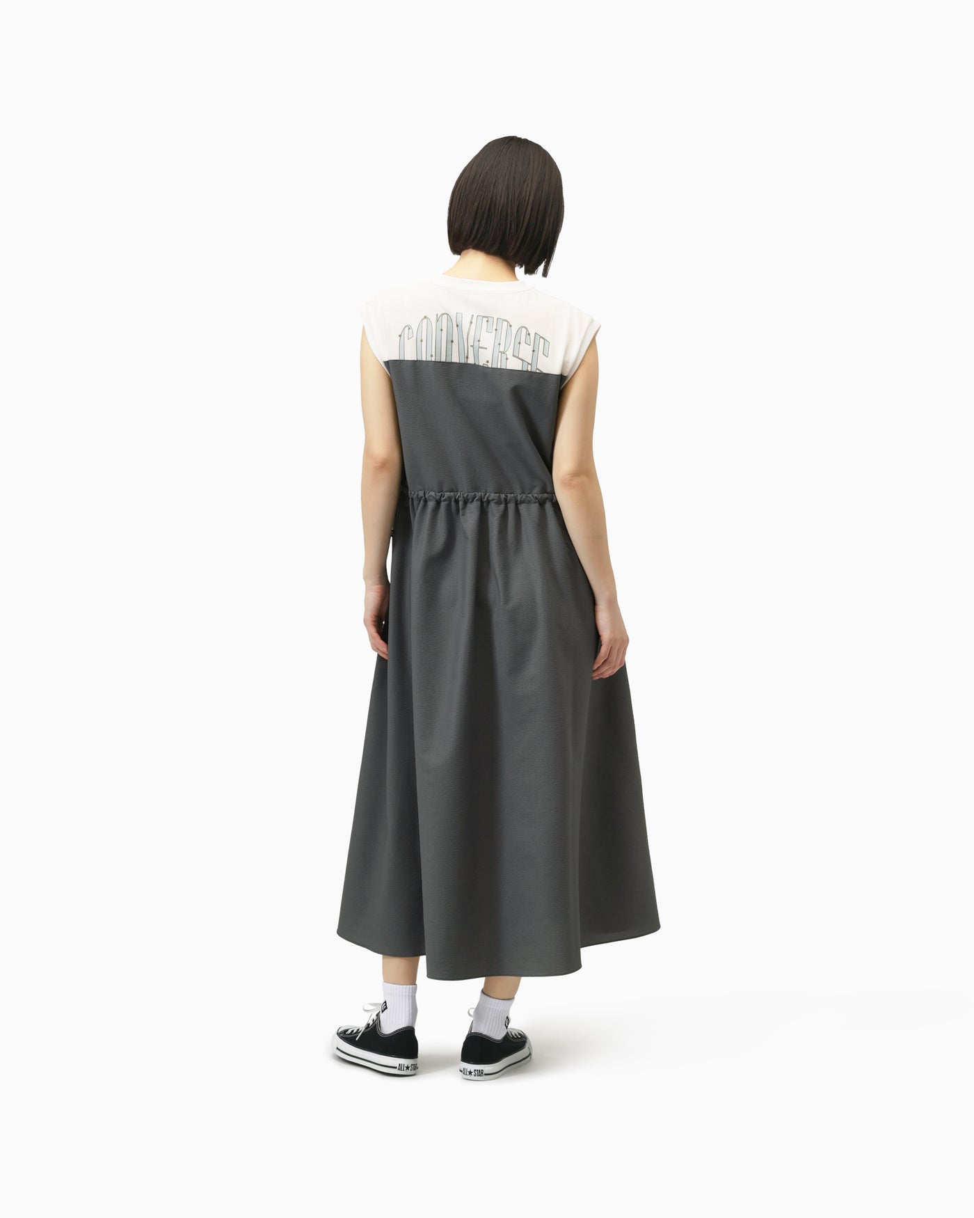 SEERSUCKER DOCKING ONEPIECE L (チャコール)– コンバース オンライン