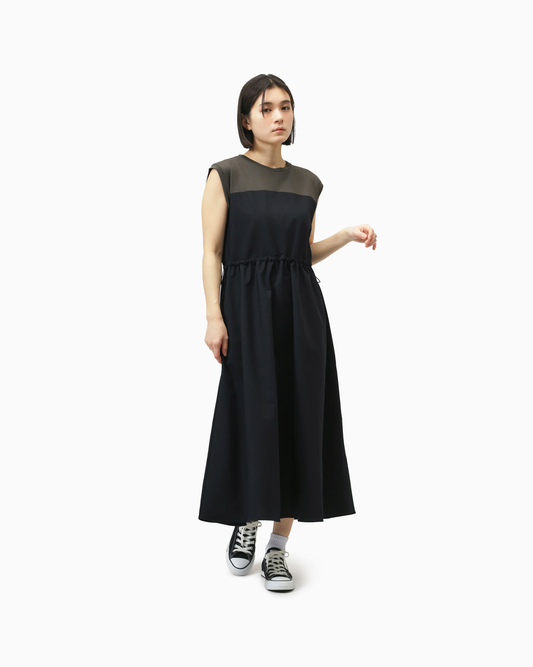SEERSUCKER DOCKING ONEPIECE L (ダークネイビー)– コンバース