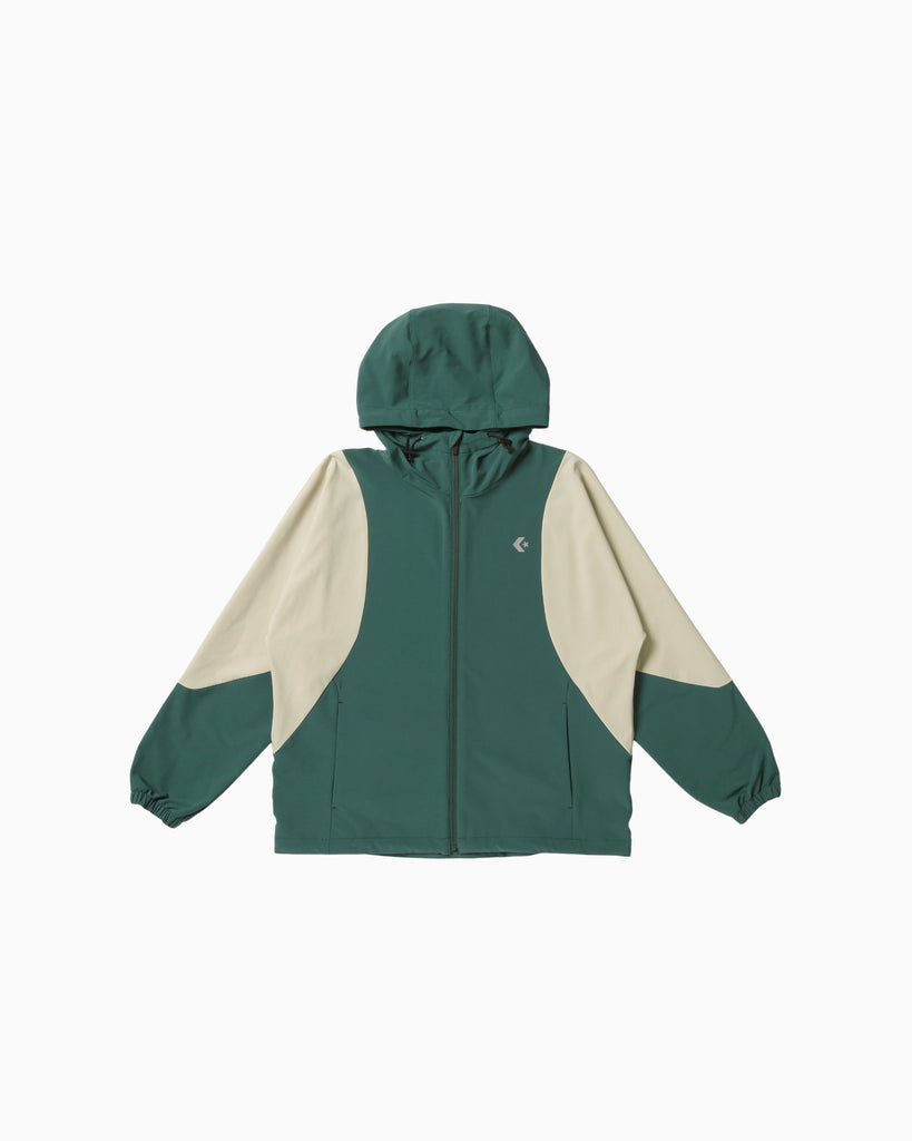 COL BLOCK WOVEN JACKET LDS (ダークグリーン/ナチュラル)– コンバース