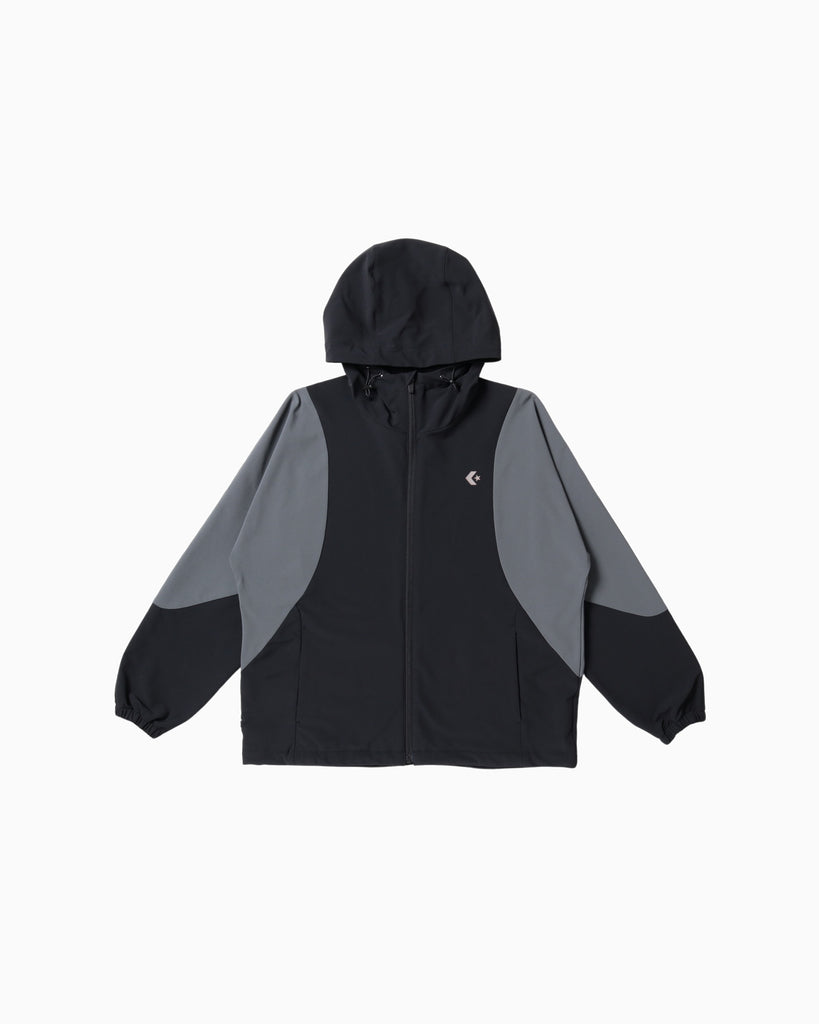 COL BLOCK WOVEN JACKET LDS (ブラック/チャコール)– コンバース