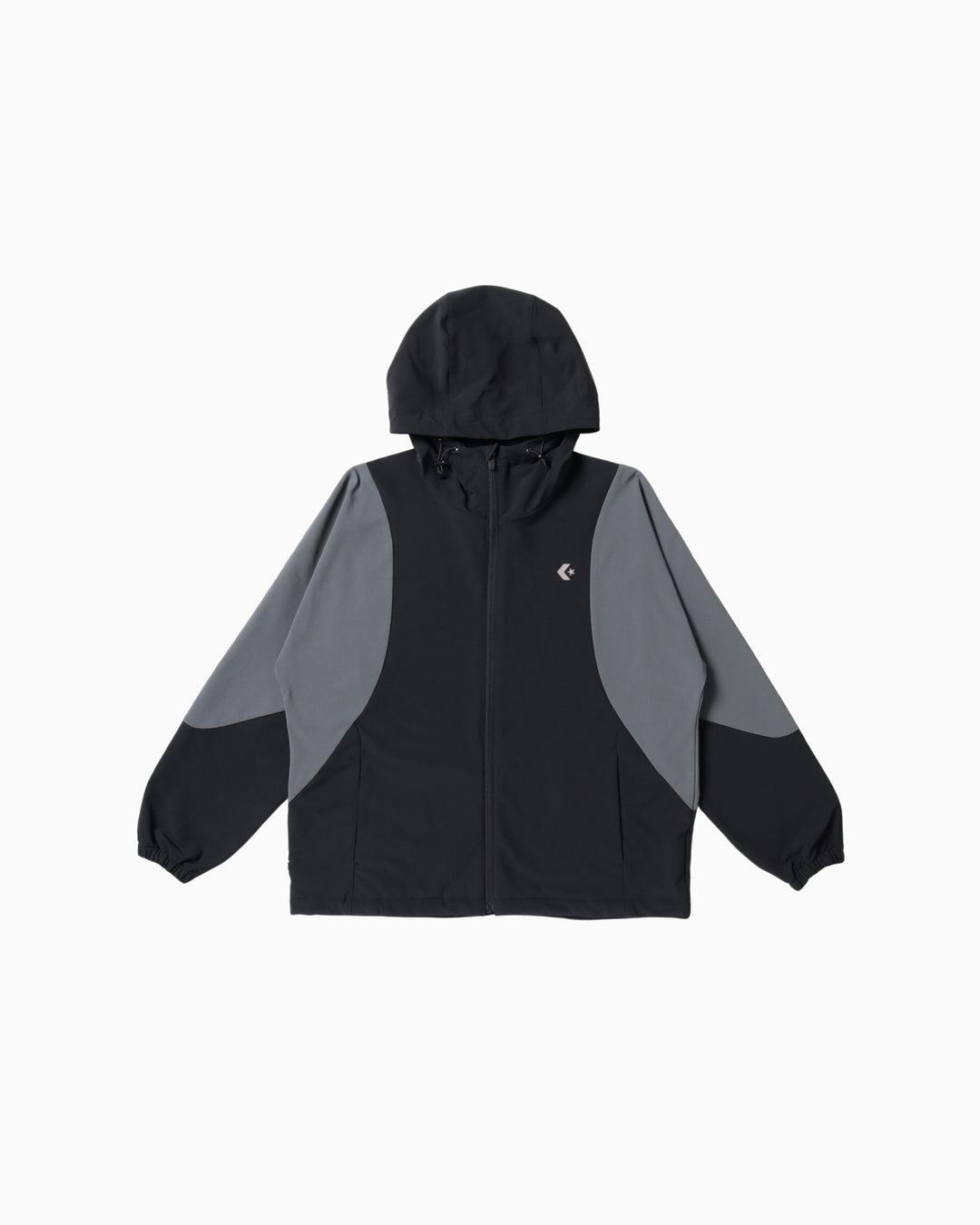 COL BLOCK WOVEN JACKET LDS (ブラック/チャコール)– コンバース