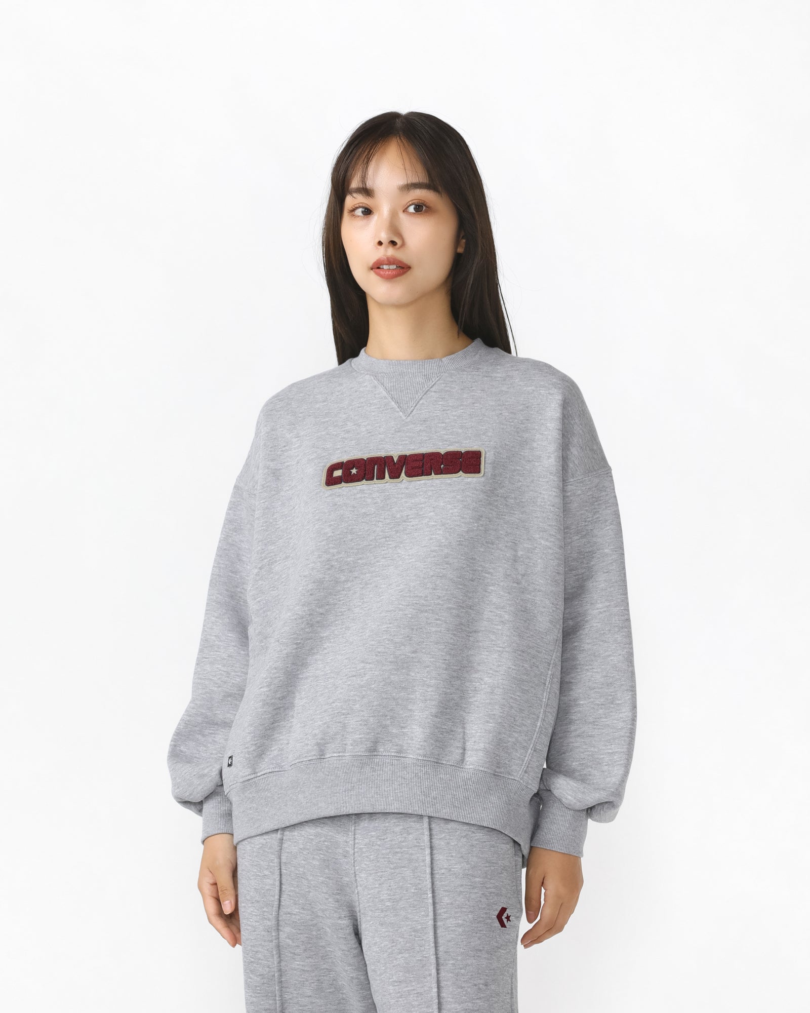 CHENILLE SWEAT CREW LDS (杢グレー)– コンバース オンライン