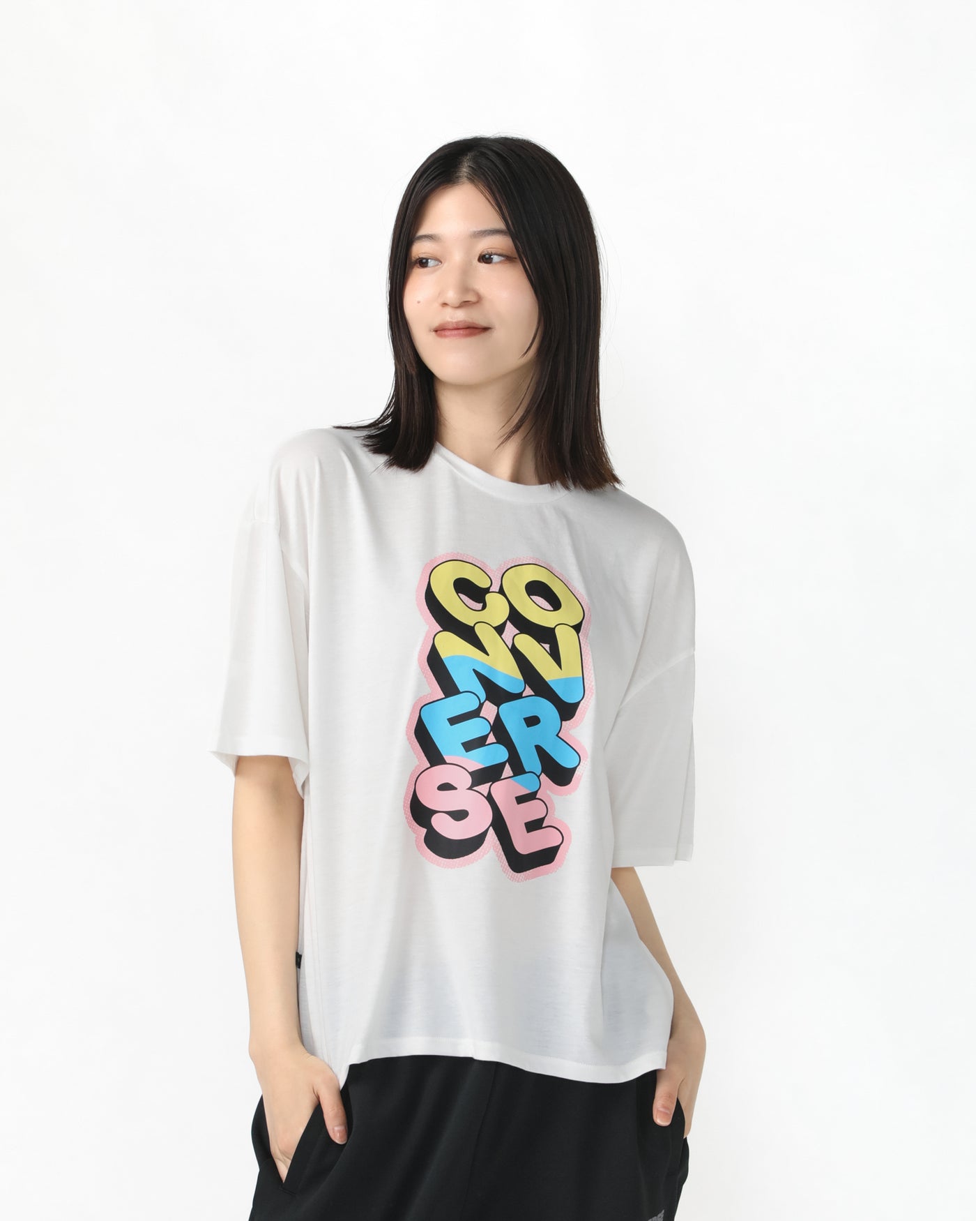 CV POP TEXT TEE LDS