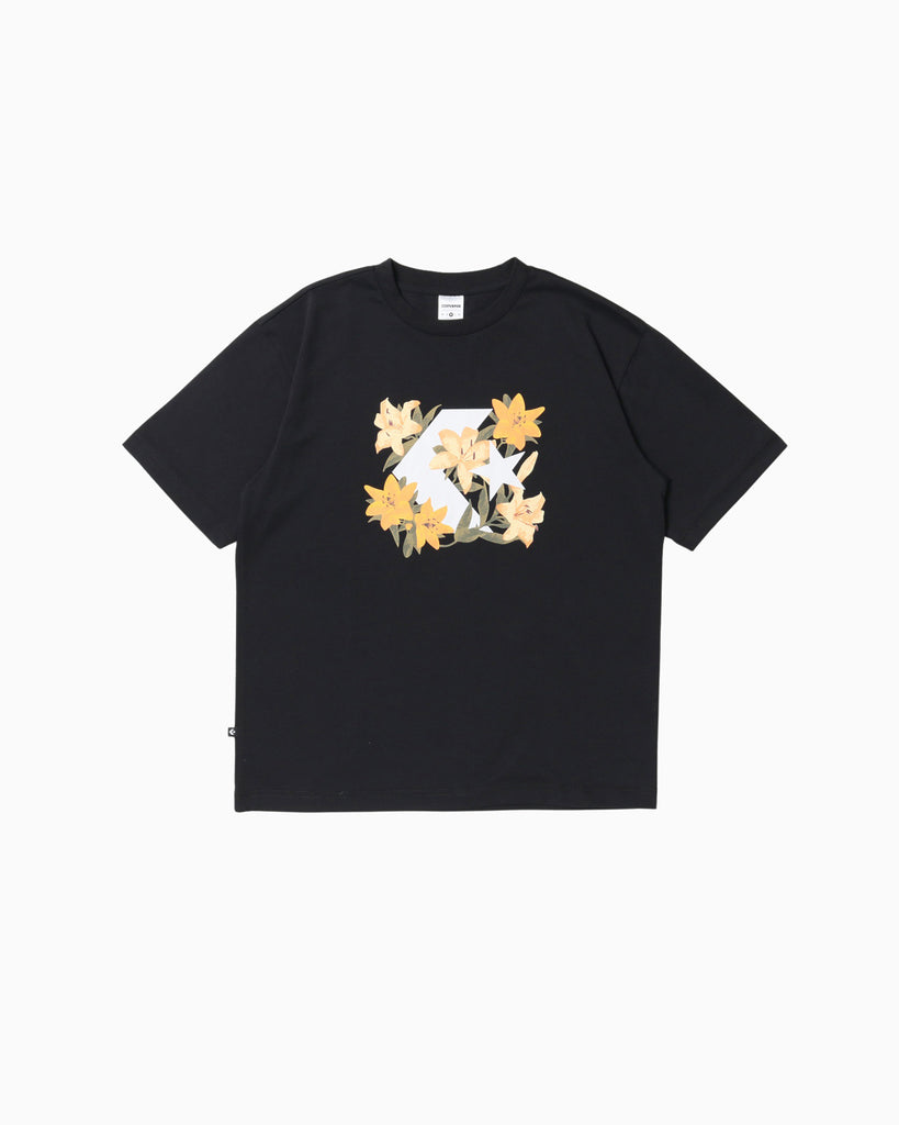 Flower サイン入りTシャツ CV FLOWER LOGO TEE LDS (ブラック)– コンバース オンライン ショップ