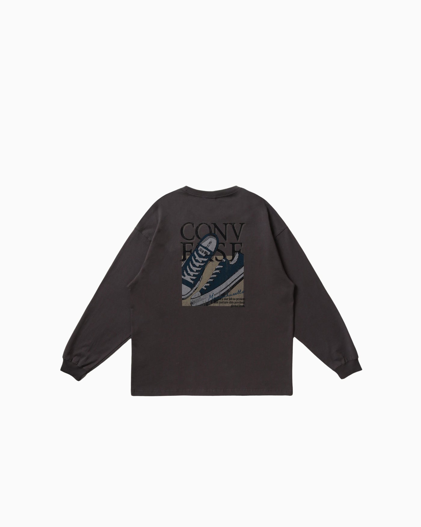 天竺シューズグラフィックプリント L/S T