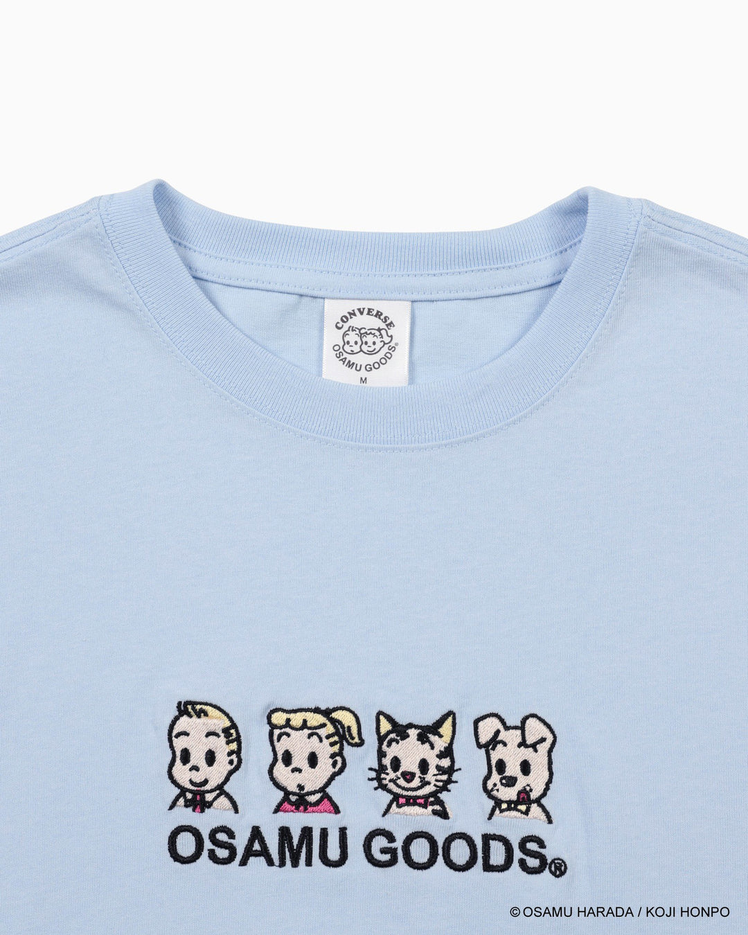 CV天竺フロントEMB S/S T-shirts / OSAMU GOODS (アクア)– コンバース