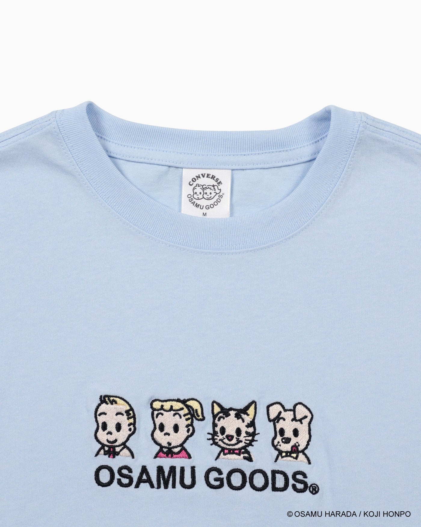 CV天竺フロントEMB S/S T-shirts / OSAMU GOODS (アクア)– コンバース