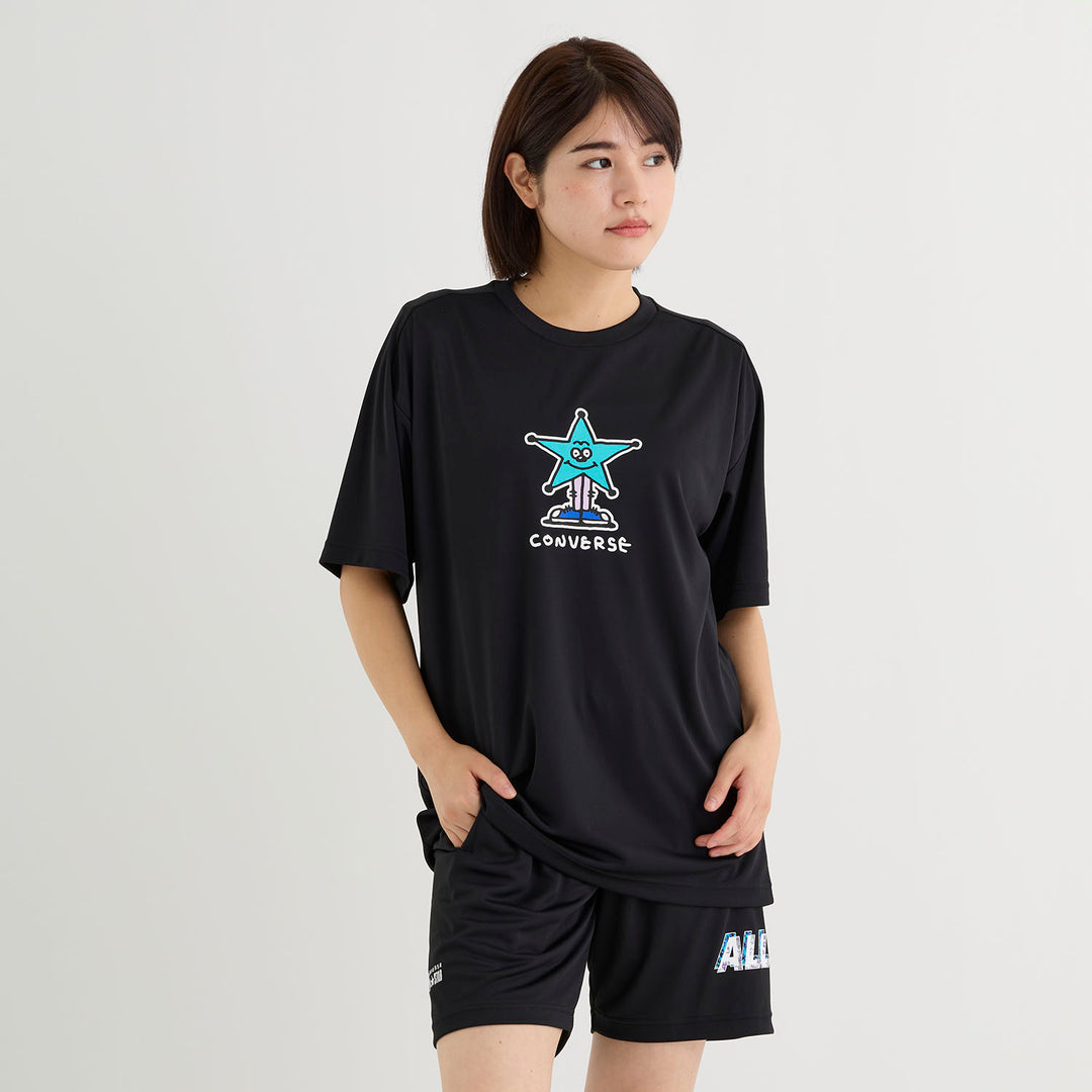 プリントTシャツ (ブラック／ターコイズ)– コンバース オンライン