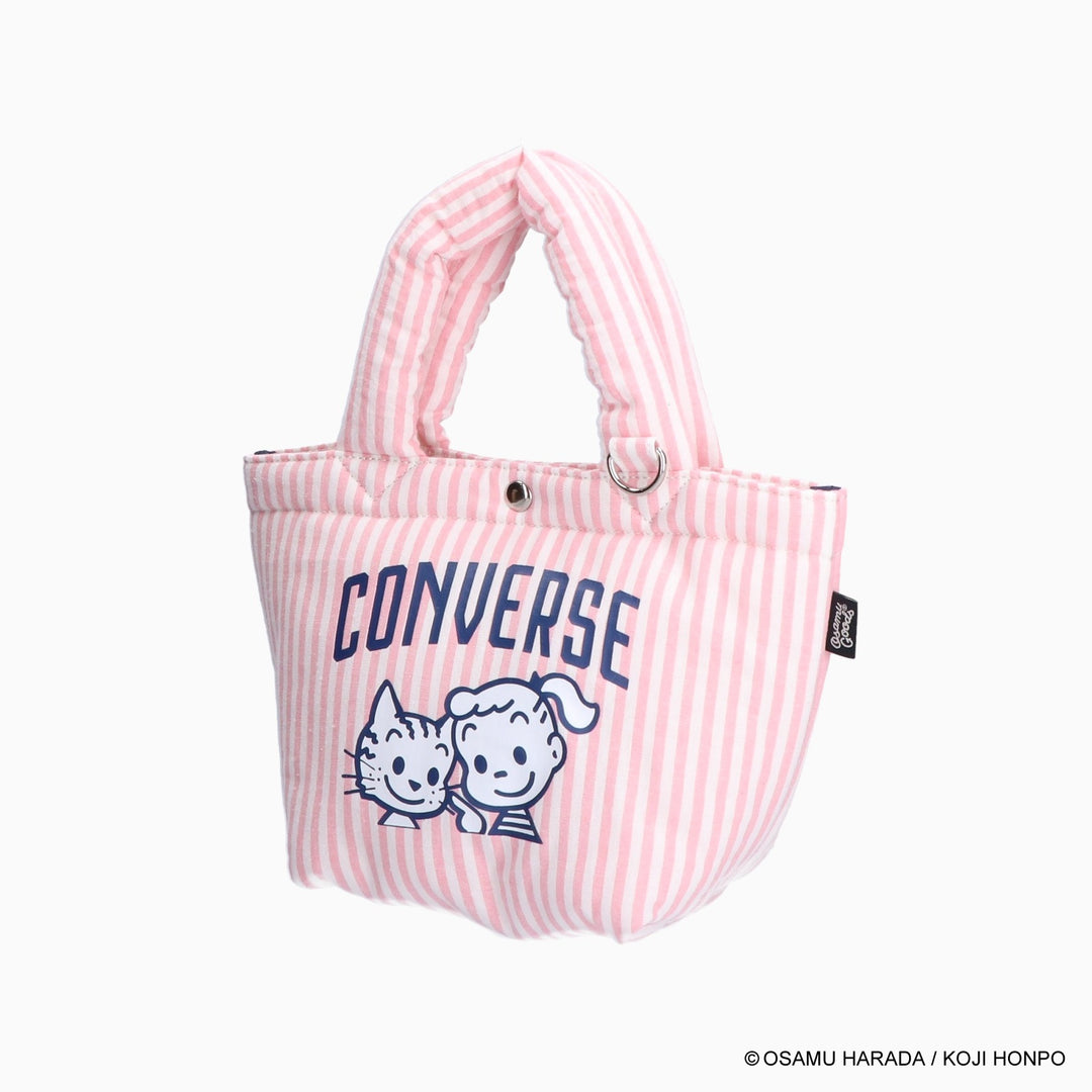 CV OSAMU GOODS STRIPE PUFFING LUNCH TOTE (ピンク)– コンバース