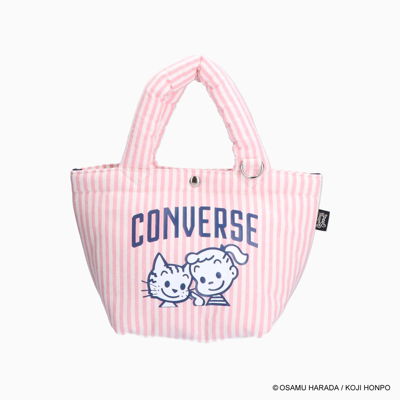 CV OSAMU GOODS STRIPE PUFFING LUNCH TOTE (ピンク)– コンバース