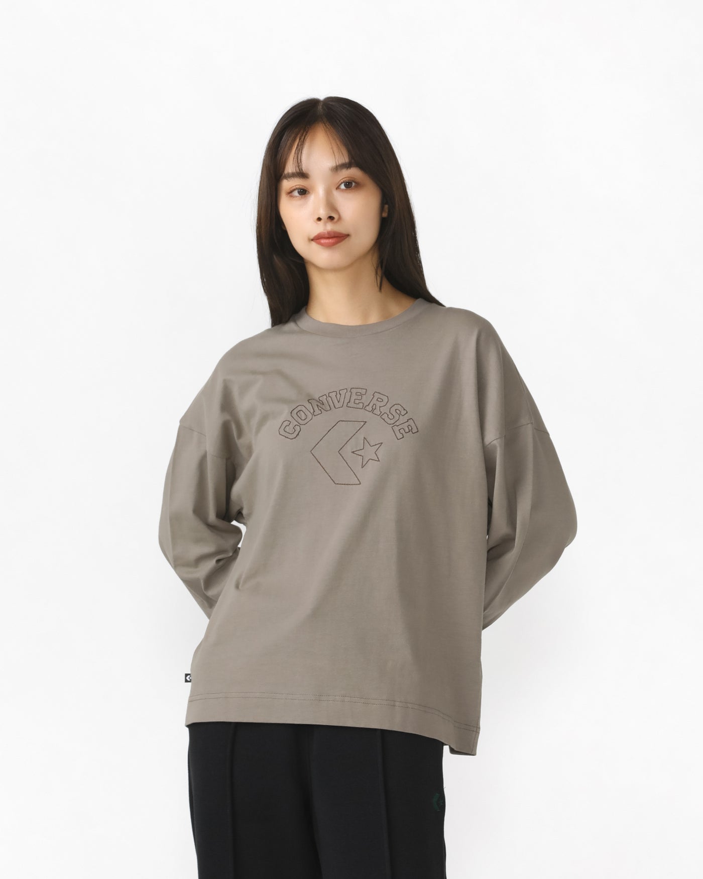 STITCH LOGO LS TEE LDS