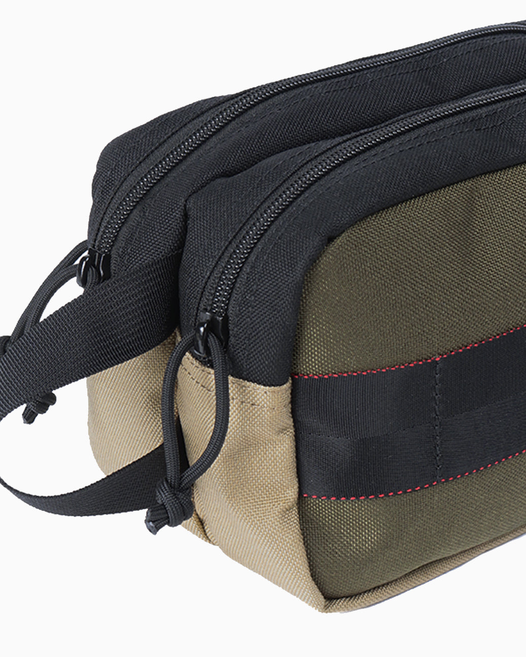 【限定】ブリーフィング✖️コンバースコラボポーチ DOUBLE ZIP POUCH CONVERSE (カーキ/ブラック/ベージュ)– コンバース
