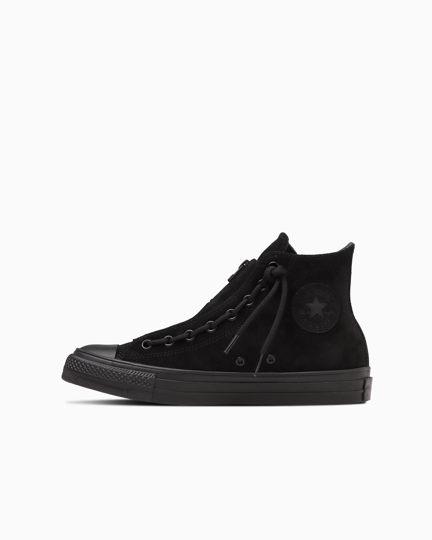 Black Suede Zip Sneakers